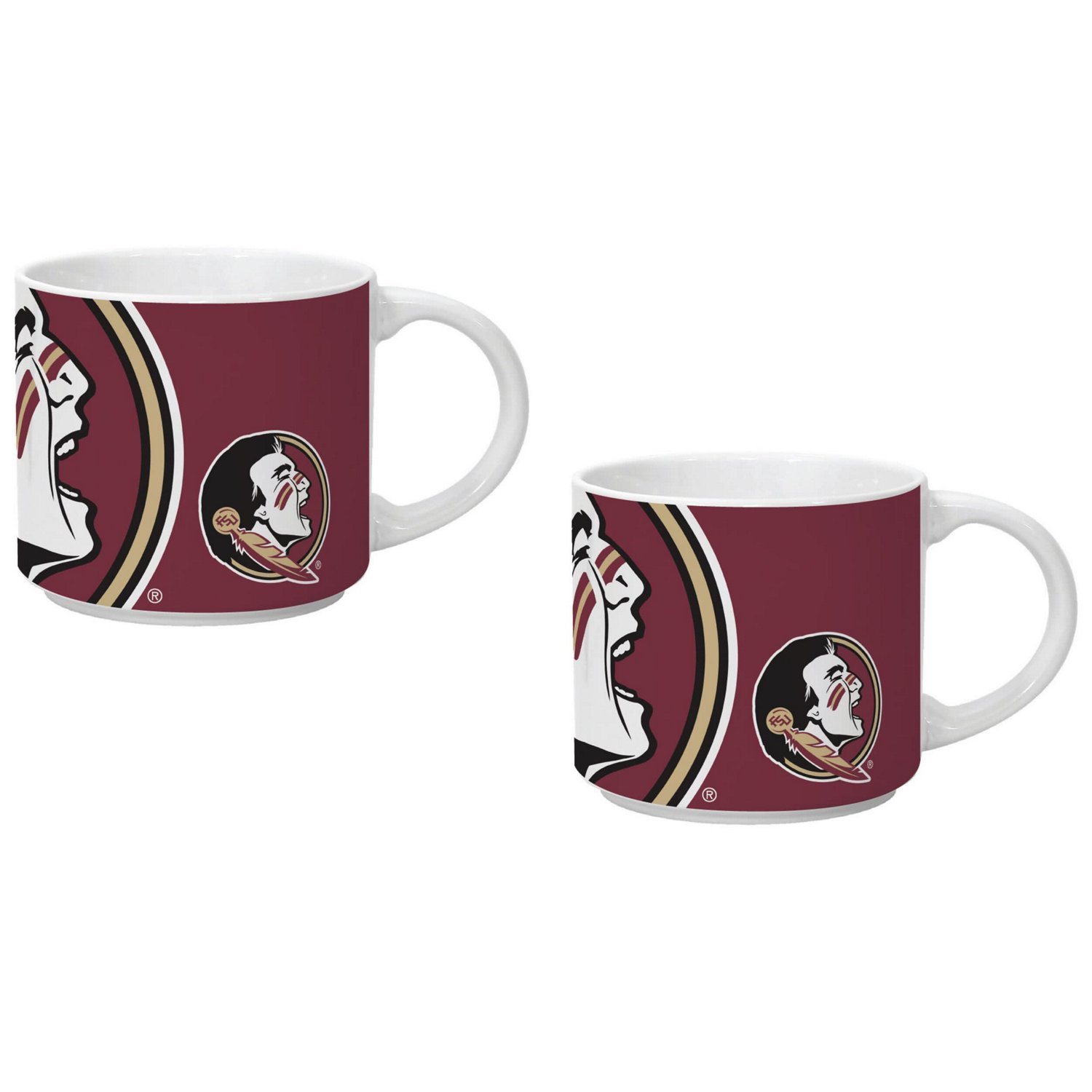 Falls Florida State Seminoles Two Pack 14oz Stackable Mug Set