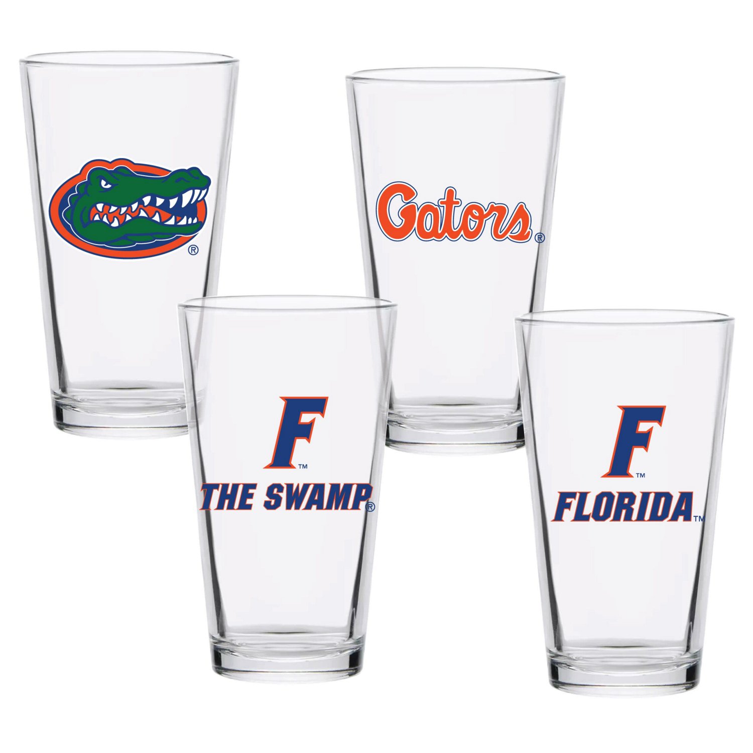 Florida Gators 16oz Collector Pint Glass Four-Set