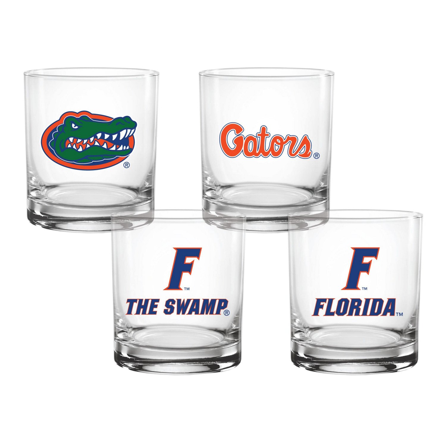 Florida Gators 4-Pack Collector's 14oz Rocks Glass Set