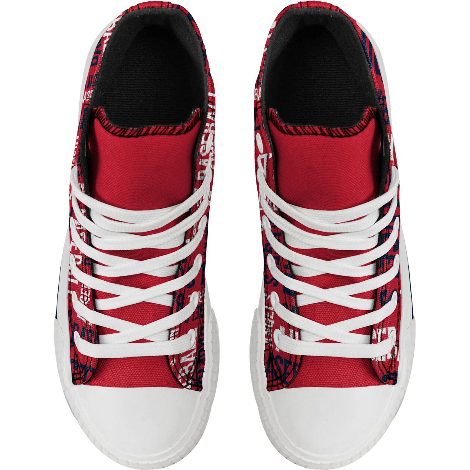 FOCO Los Angeles Angels Repeat Wordmark High Top Canvas Allover Sneakers                                                         - view number 2