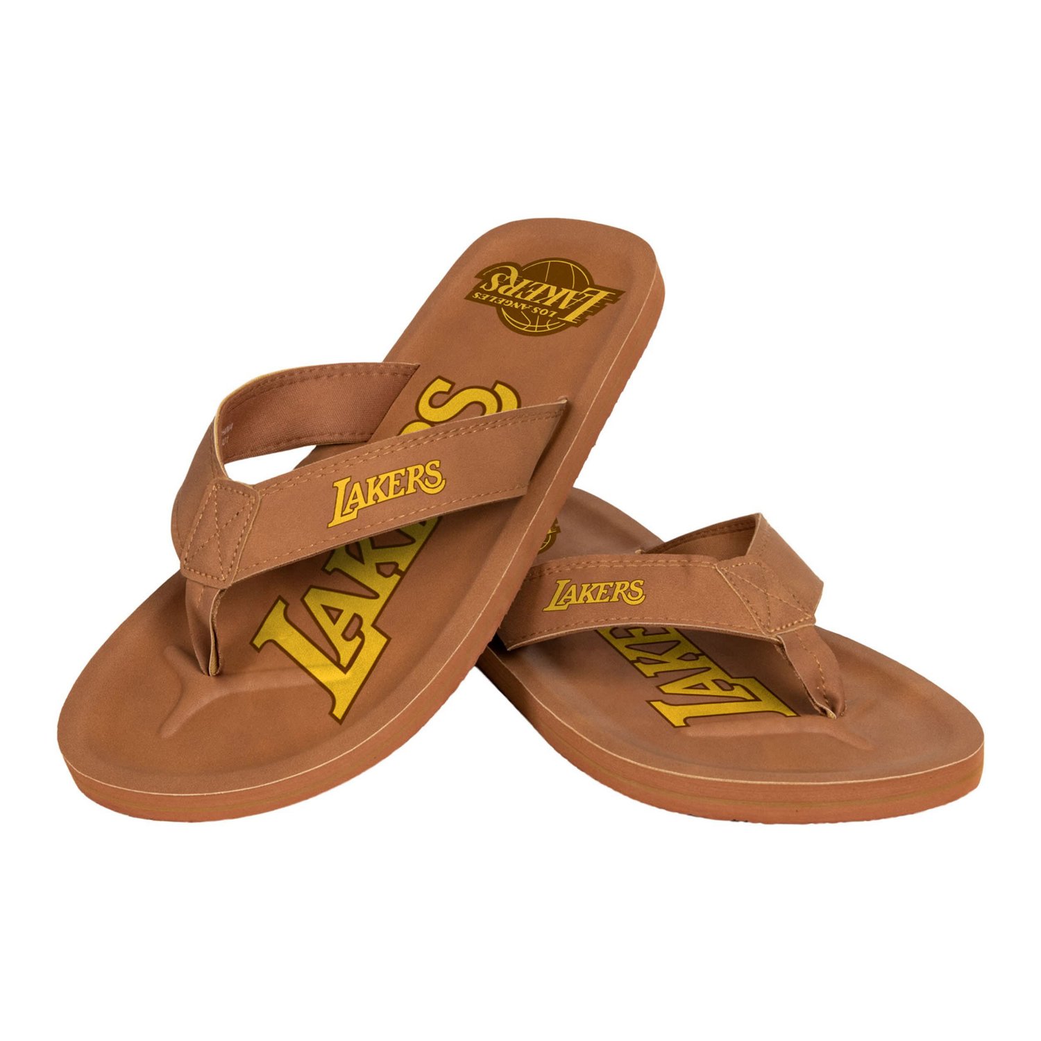 FOCO Los Angeles Lakers Color Pop Flip-Flop Sandals - view number 1
