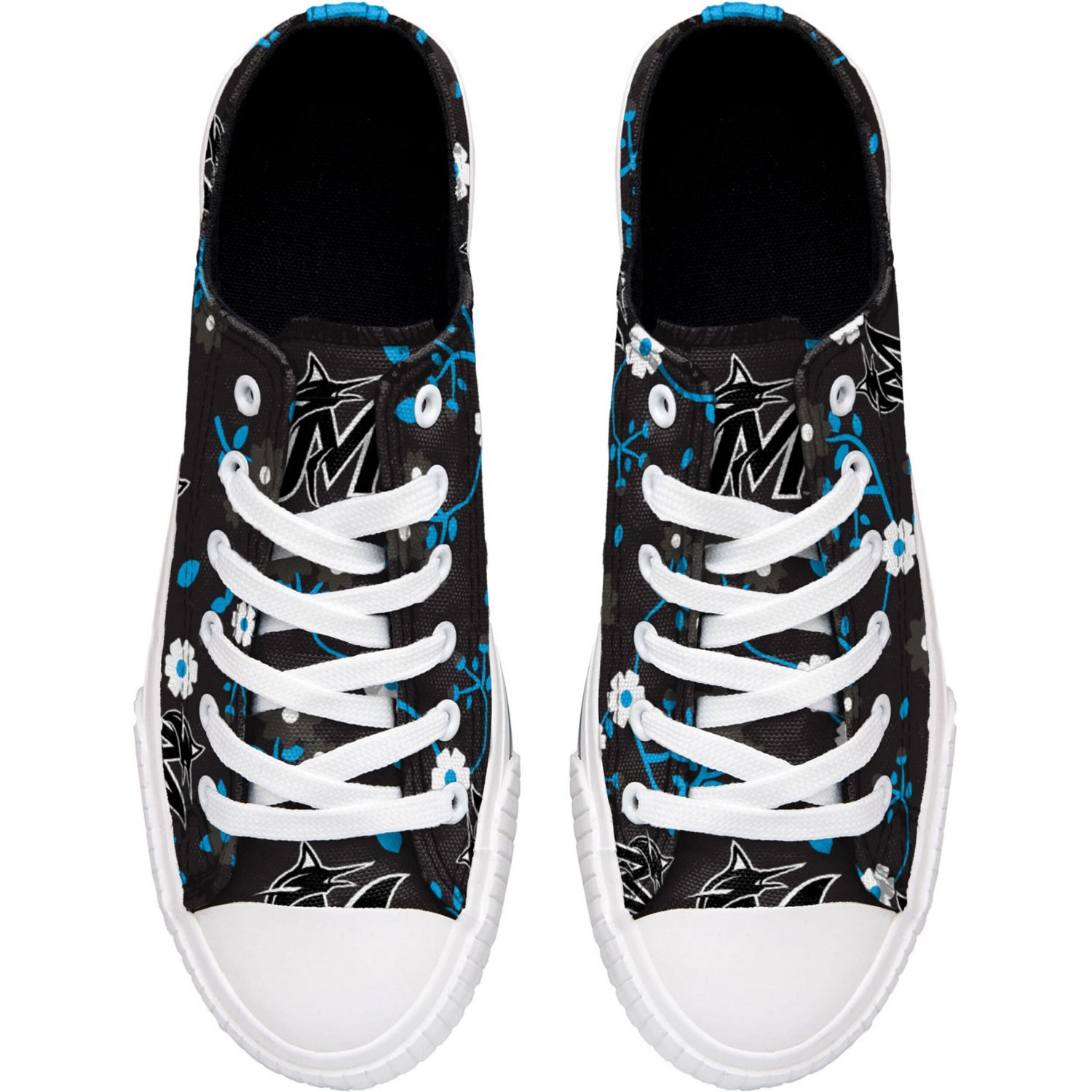 FOCO Miami Marlins Flower Canvas Allover Shoes                                                                                   - view number 2