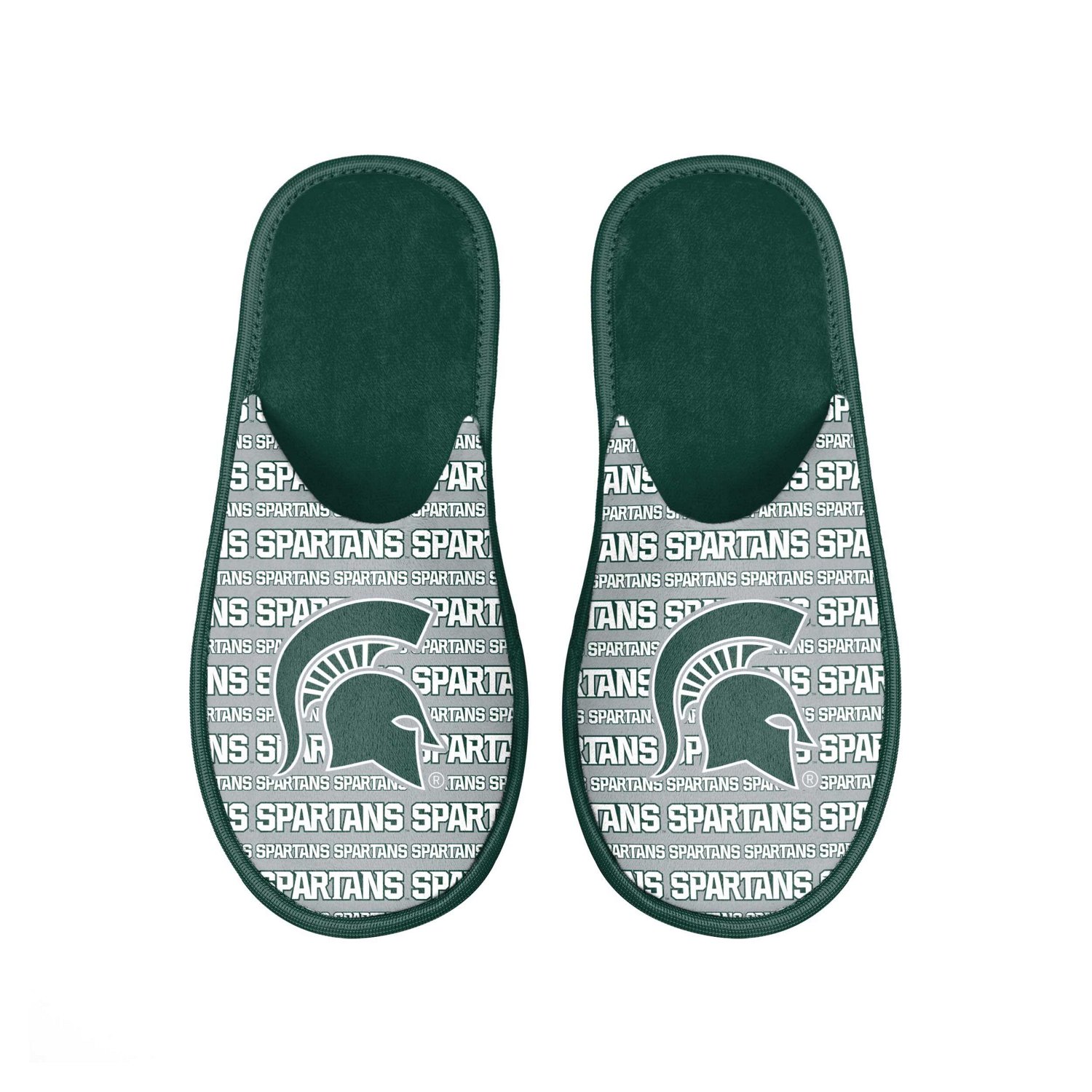 FOCO Michigan State Spartans Scuff Logo Slide Slippers