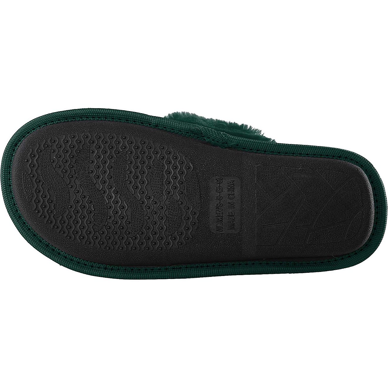 FOCO Michigan State Spartans Two-Tone Crossover Faux Fur Slide Slippers                                                          - view number 3