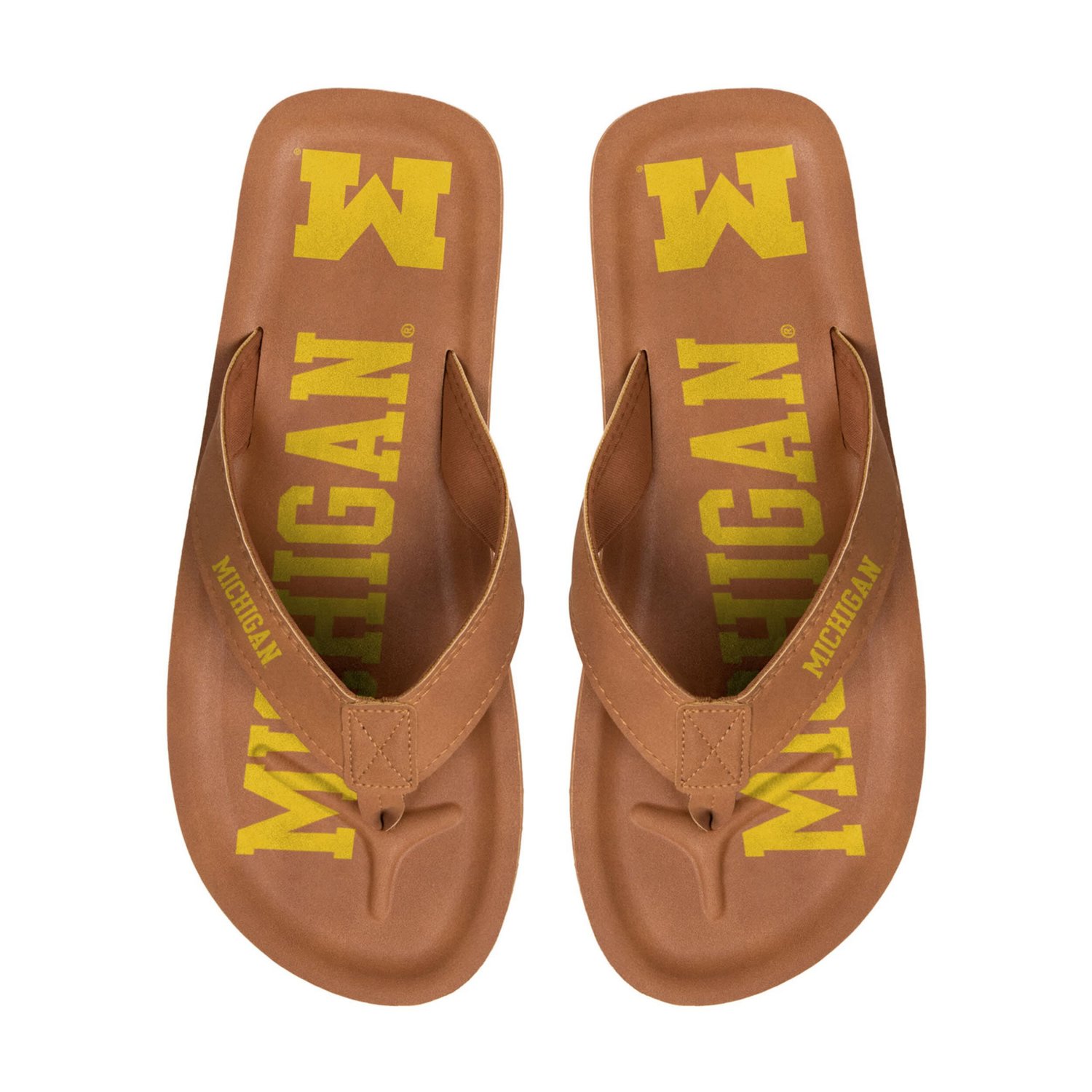 FOCO Michigan Wolverines Color Pop Flip-Flop Sandals - view number 2