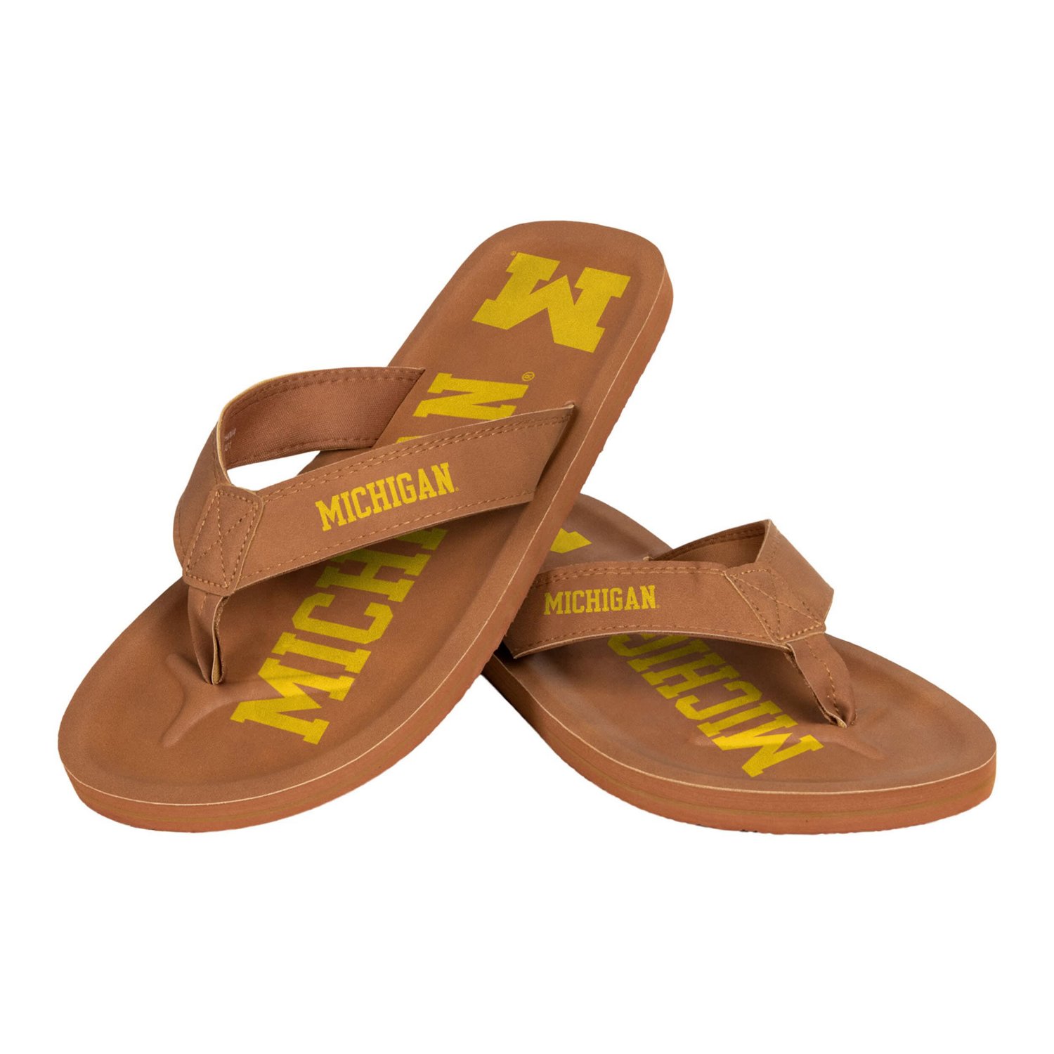 FOCO Michigan Wolverines Color Pop Flip-Flop Sandals