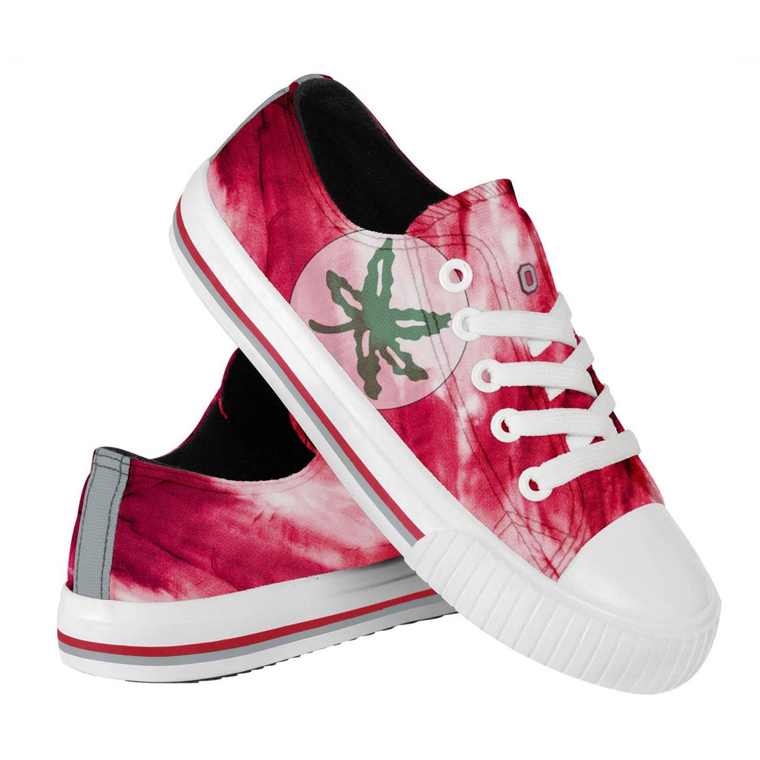 FOCO Ohio State Buckeyes Tie-Dye Canvas Sneakers