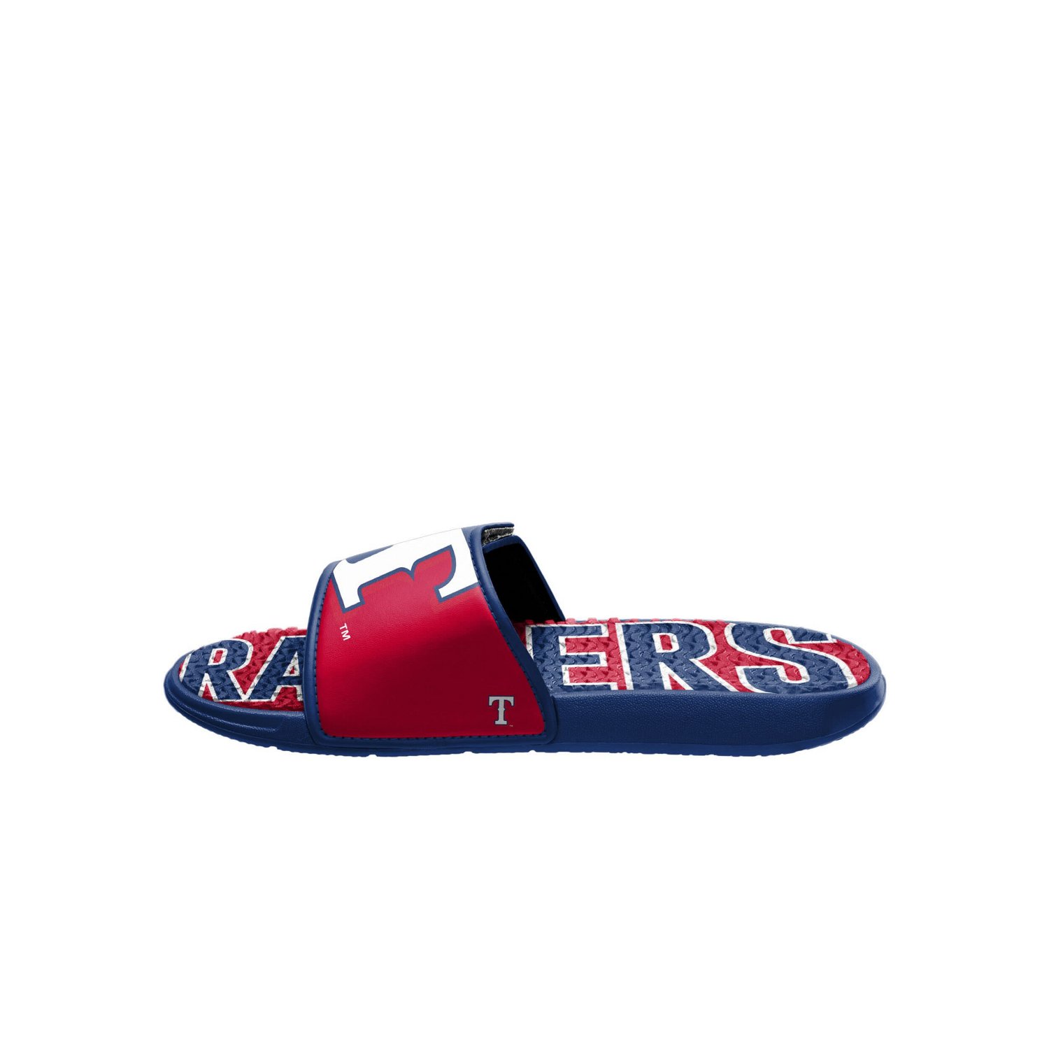 FOCO Texas Rangers Logo Gel Slide Sandals - view number 2