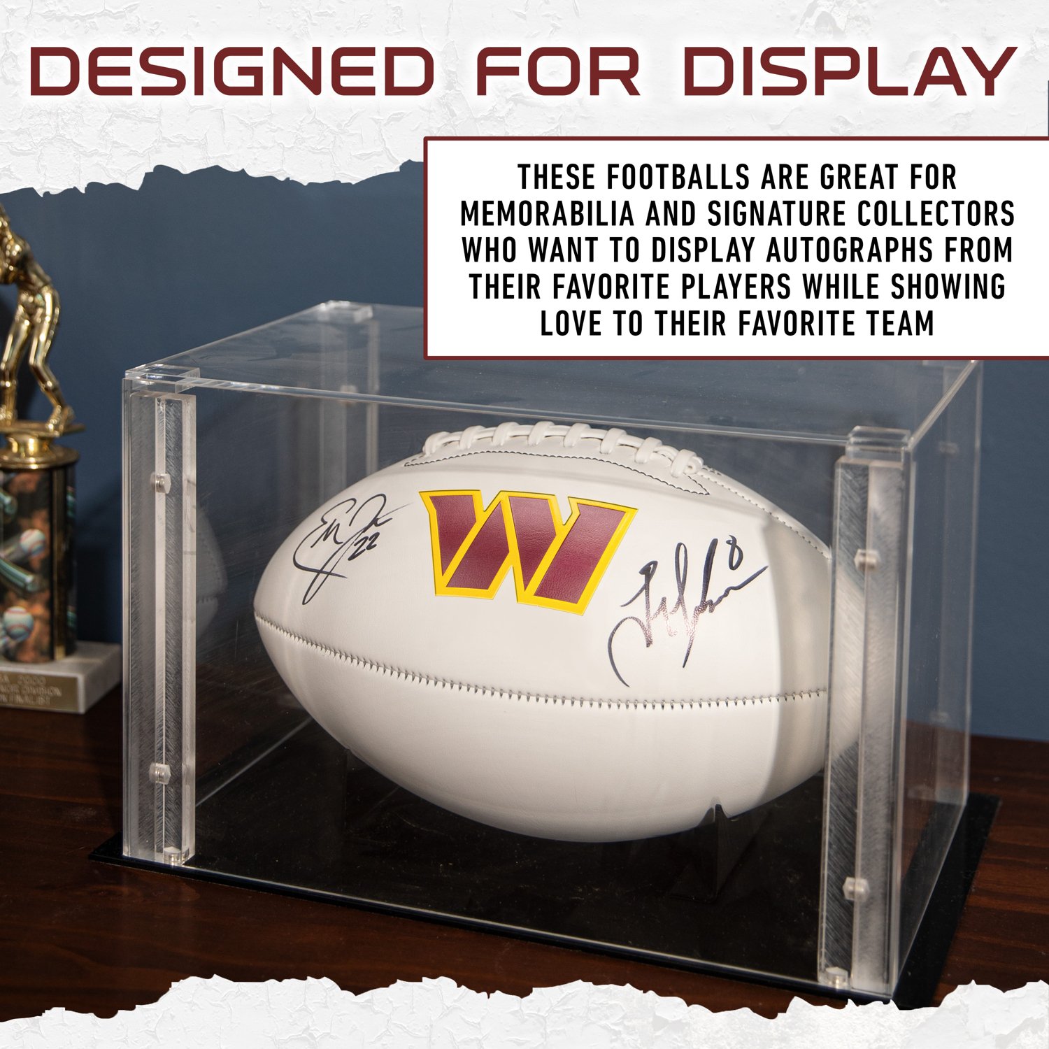 Franklin Washington Commanders Official Size Autograph Football                                                                  - view number 5
