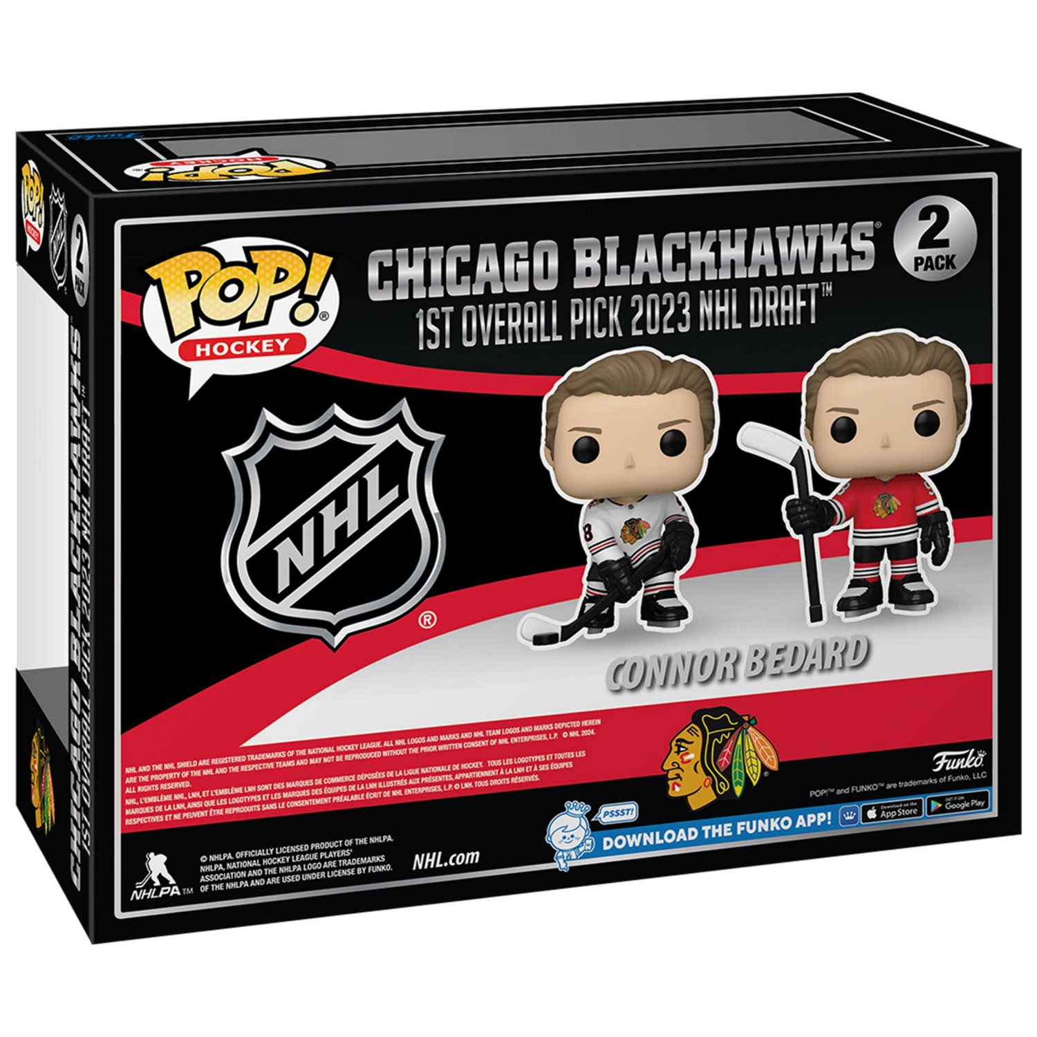 Funko Connor Bedard Chicago Blackhawks Fanatics Exclusive Two-Pack Vinyl Figure                                                  - view number 2