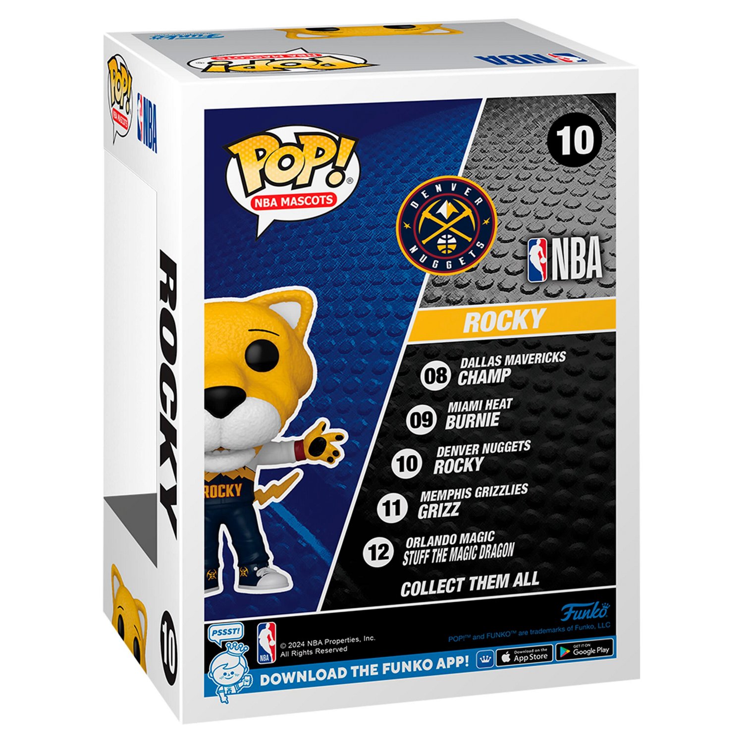 Funko Denver Nuggets Pop Rocky 10 Vinyl Figure                                                                                   - view number 2