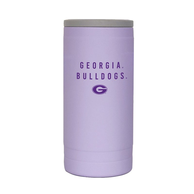 Logo Brands Georgia Bulldogs 12oz Lavender Soft Touch Slim Coolie - NCAA Novelty at Academy Sports