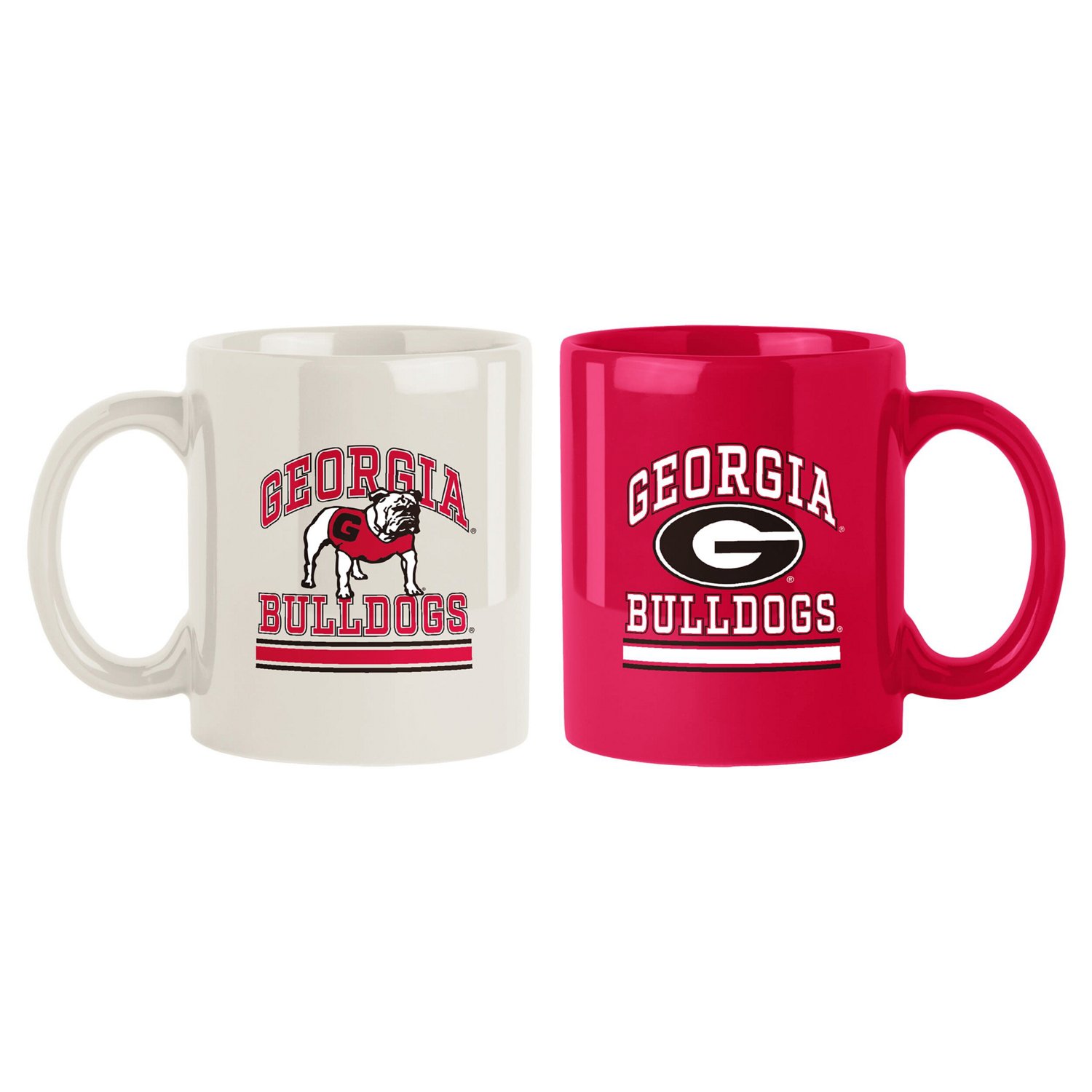 Georgia Bulldogs 2-Pack 15oz Checkered Wordmark Mug Set