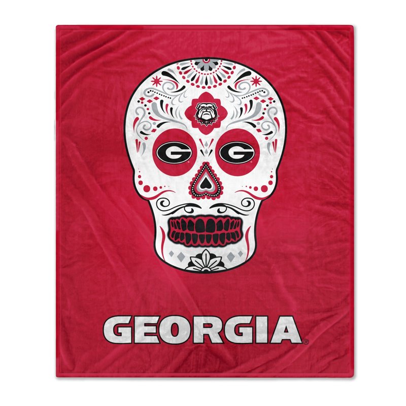 Pegasus Sports Georgia Bulldogs 60" x 70" Sugar Skull Fleece Blanket - NCAA Novelty at Academy Sports