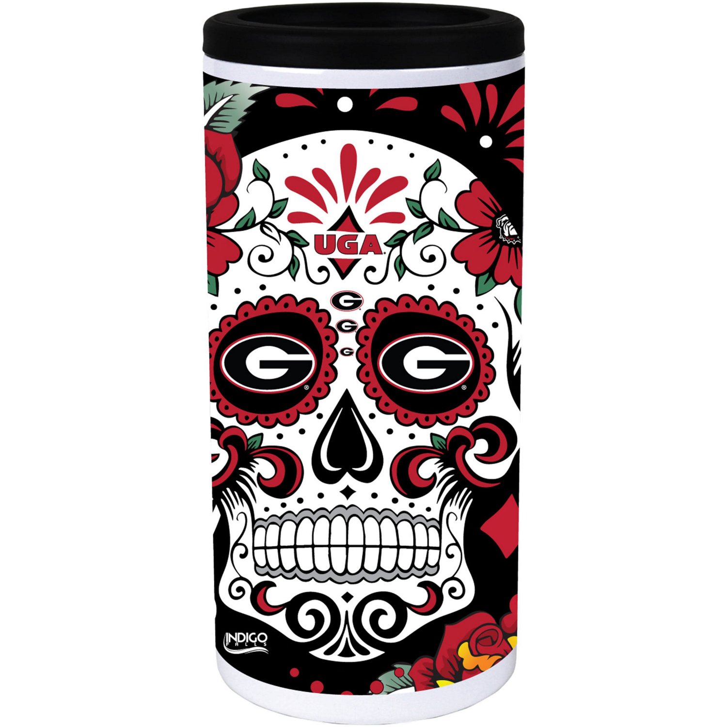 Georgia Bulldogs Dia Stainless Steel 12oz Slim Can Cooler - view number 2