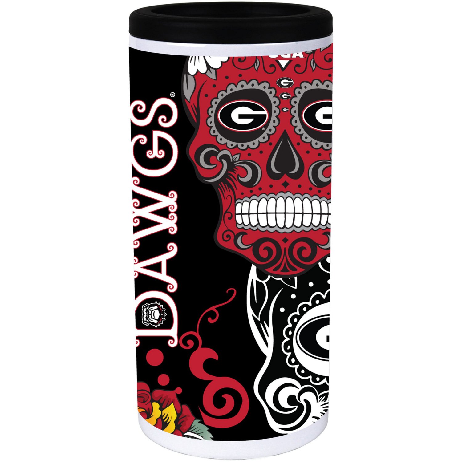 Georgia Bulldogs Dia Stainless Steel 12oz Slim Can Cooler - view number 1