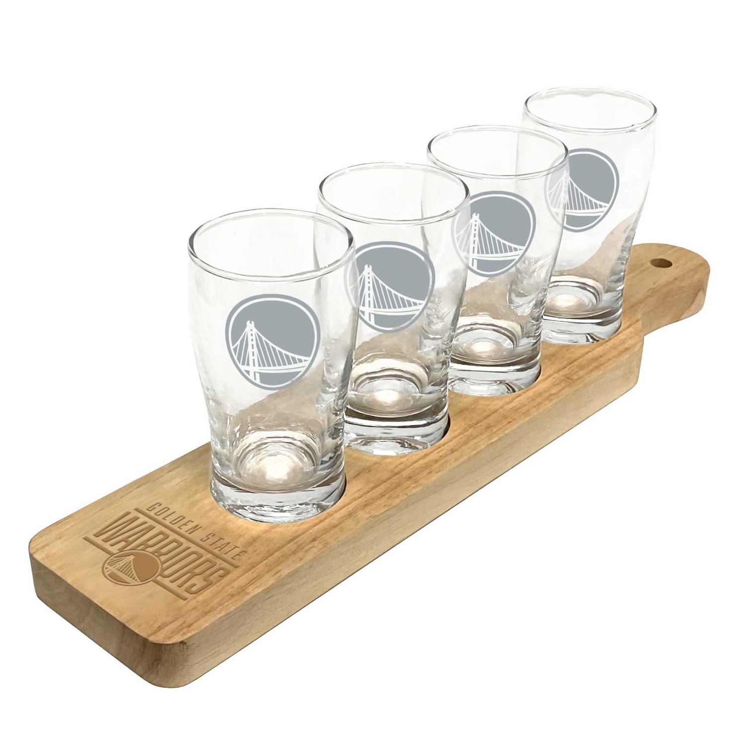 Golden State Warriors Four-Pack Beer Flight Glass Set