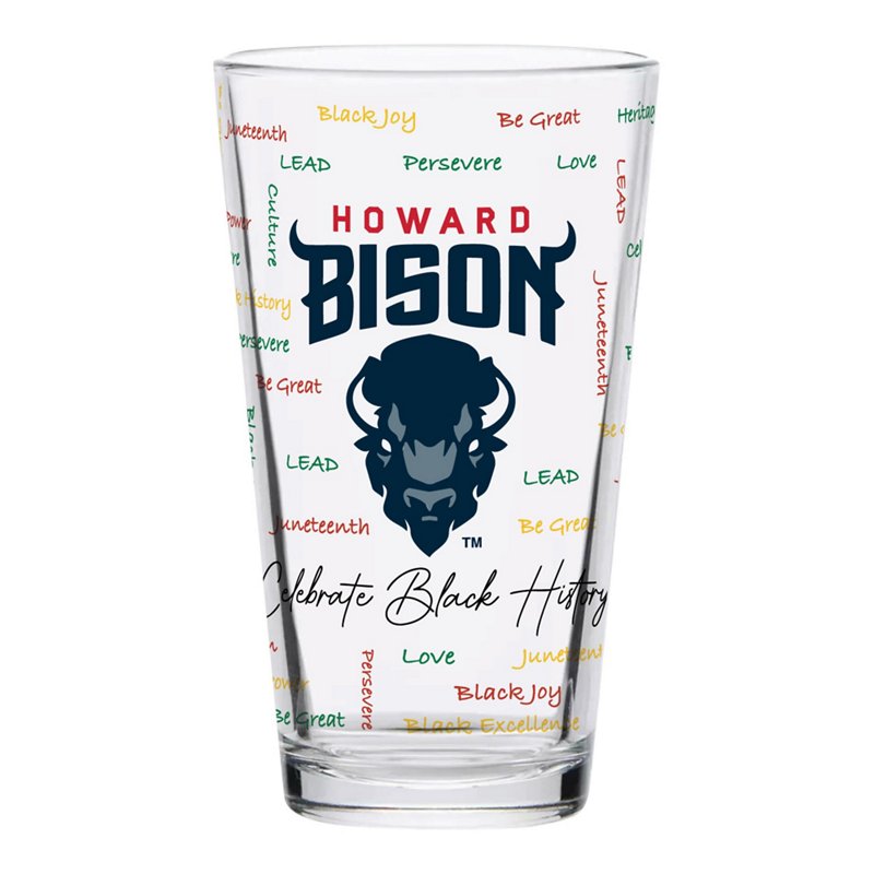 Indigo Falls Howard Bison 16oz Pint Glass - NCAA Novelty at Academy Sports