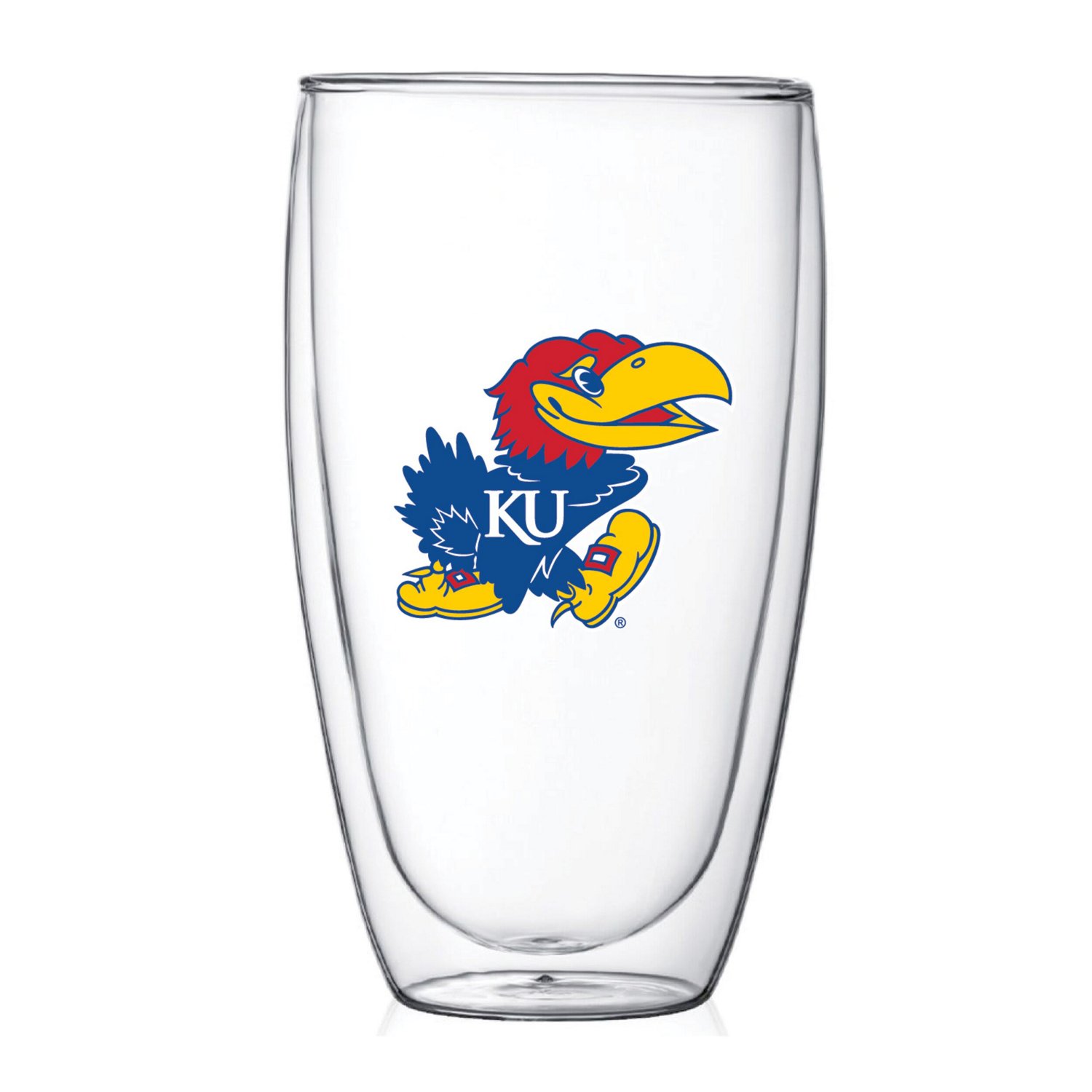Kansas Jayhawks 15oz Double Wall Thermo Glass - view number 1