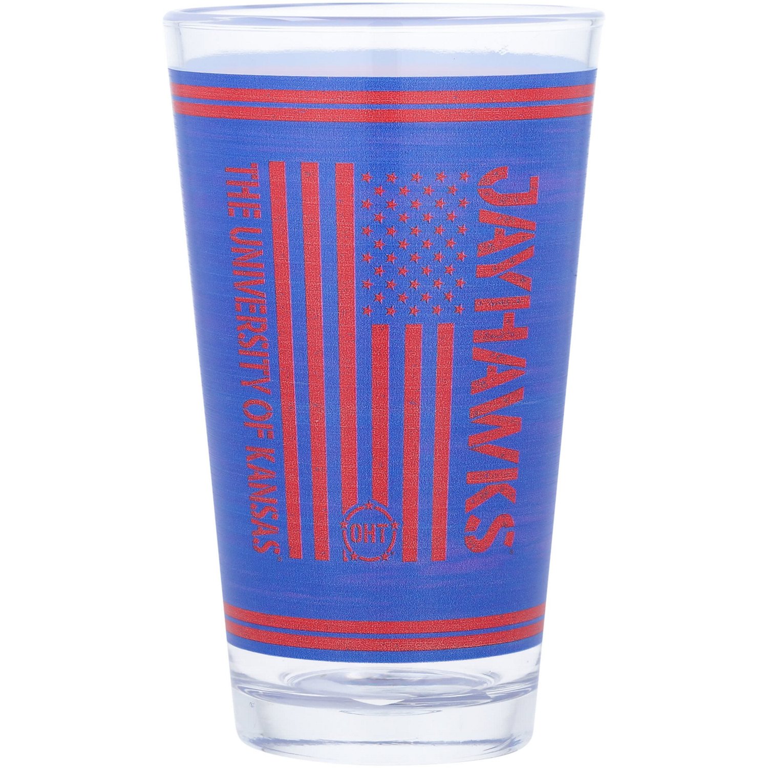 Kansas Jayhawks 16oz OHT Military Appreciation Pint Glass
