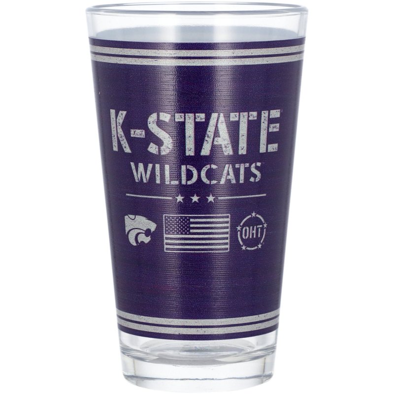 Indigo Falls Kansas State Wildcats 16oz OHT Military Appreciation Pint Glass - NCAA Novelty at Academy Sports