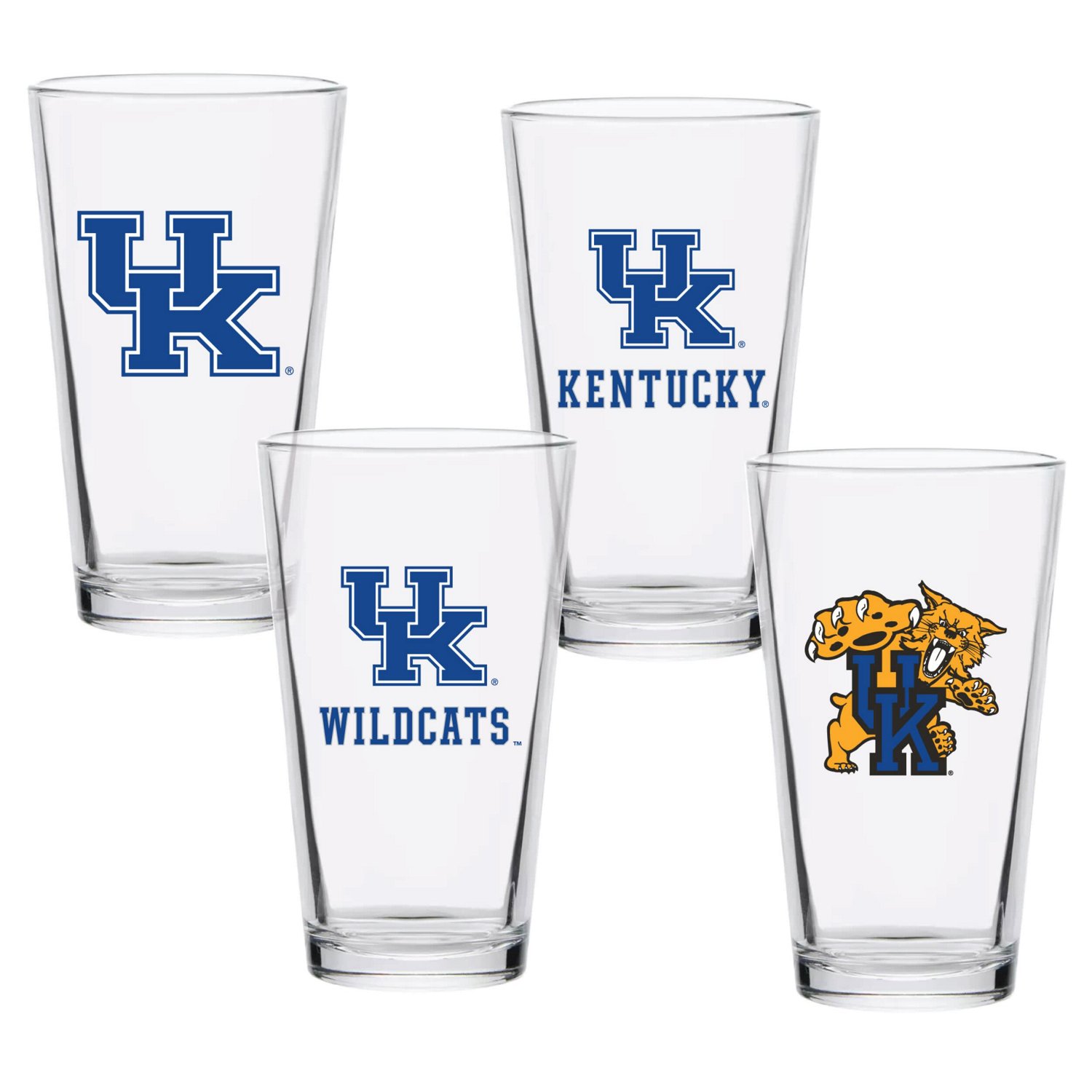 Kentucky Wildcats 16oz Collector Pint Glass Four-Set