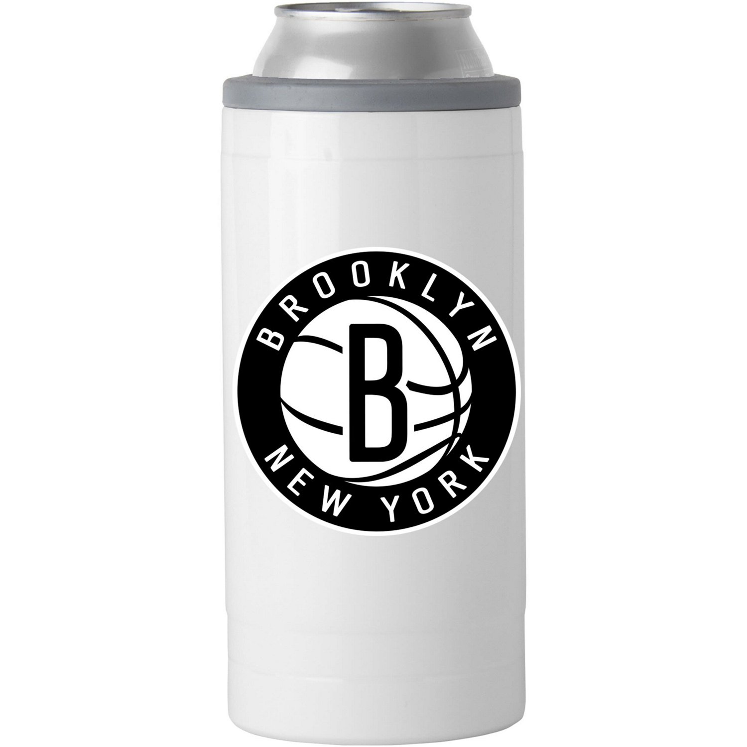 Logo Brands Brooklyn Nets 12 oz Letterman Slim Can Cooler - view number 2