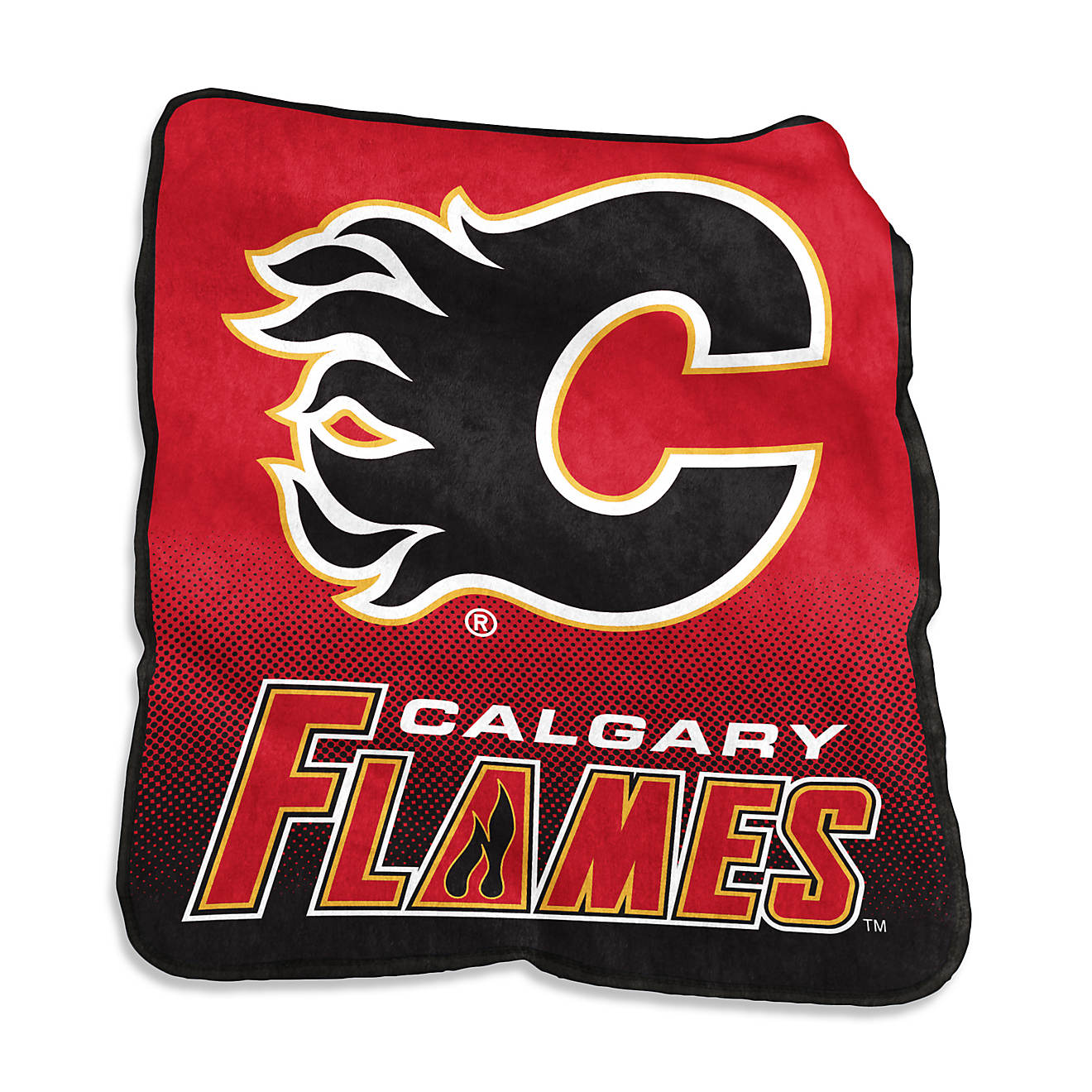 Logo Brands Calgary Flames 50 in x 60 in Raschel Throw                                                                           - view number 1