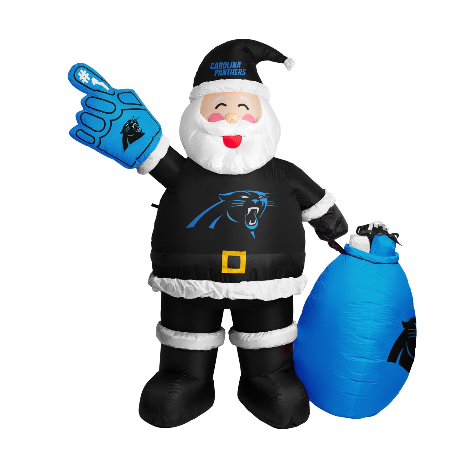 Logo Brands Carolina Panthers 7 ft Inflatable Santa