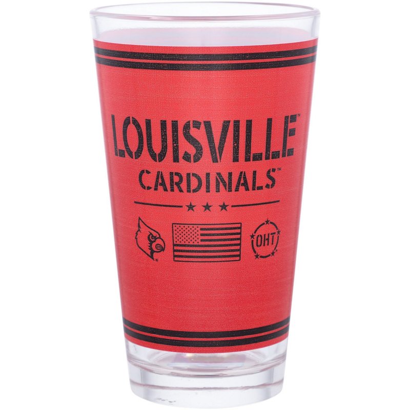 Indigo Falls Louisville Cardinals 16oz OHT Military Appreciation Pint Glass - NCAA Novelty at Academy Sports