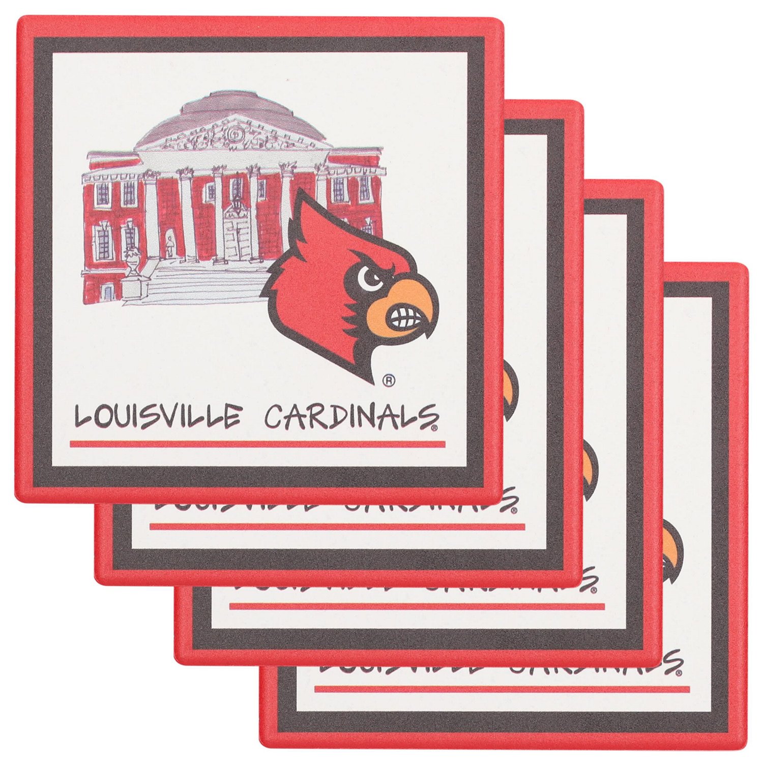 Louisville Cardinals Four-Pack Coaster Set - view number 1