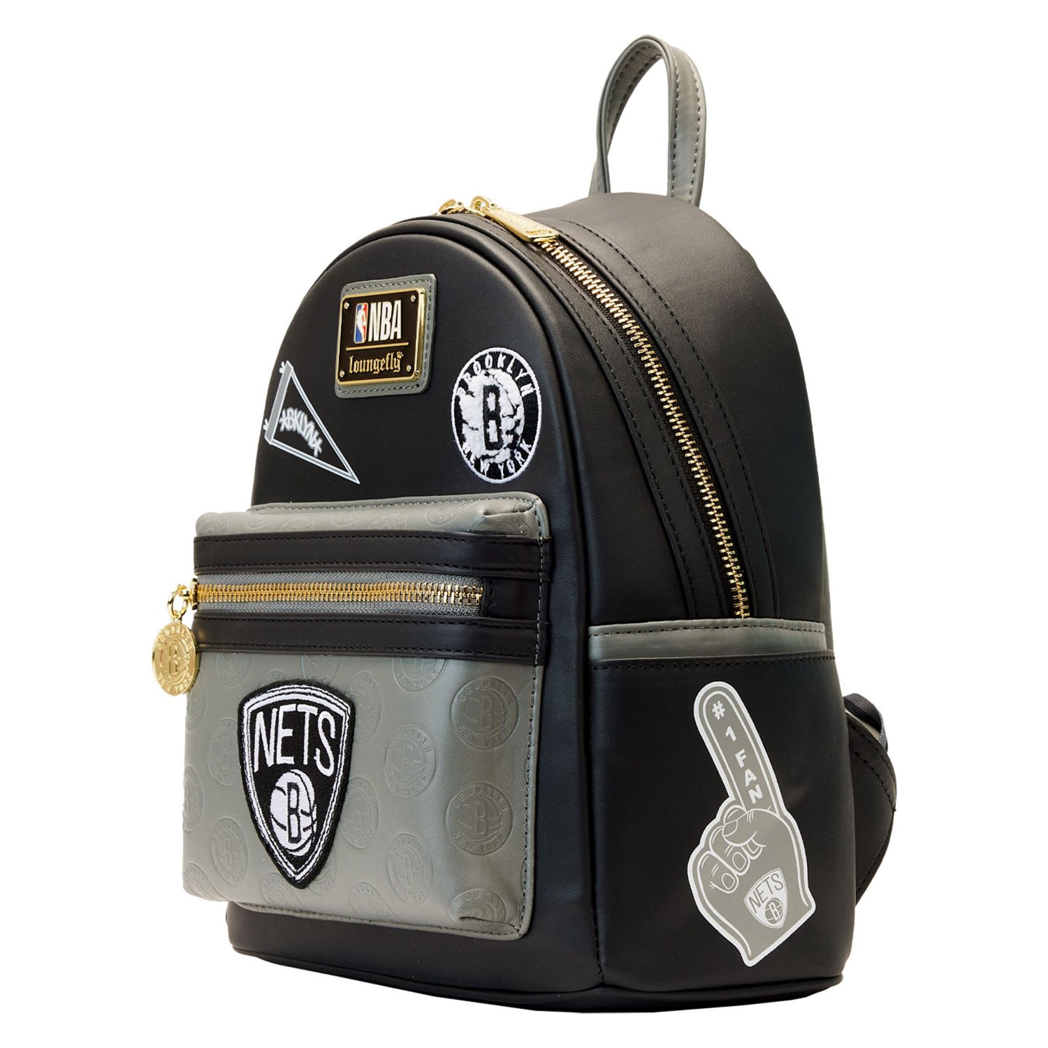Loungefly Brooklyn Nets Patches Mini Backpack - view number 2