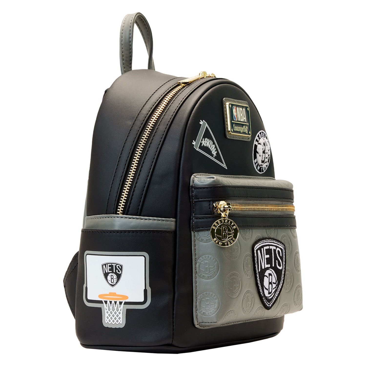 Loungefly Brooklyn Nets Patches Mini Backpack - view number 3