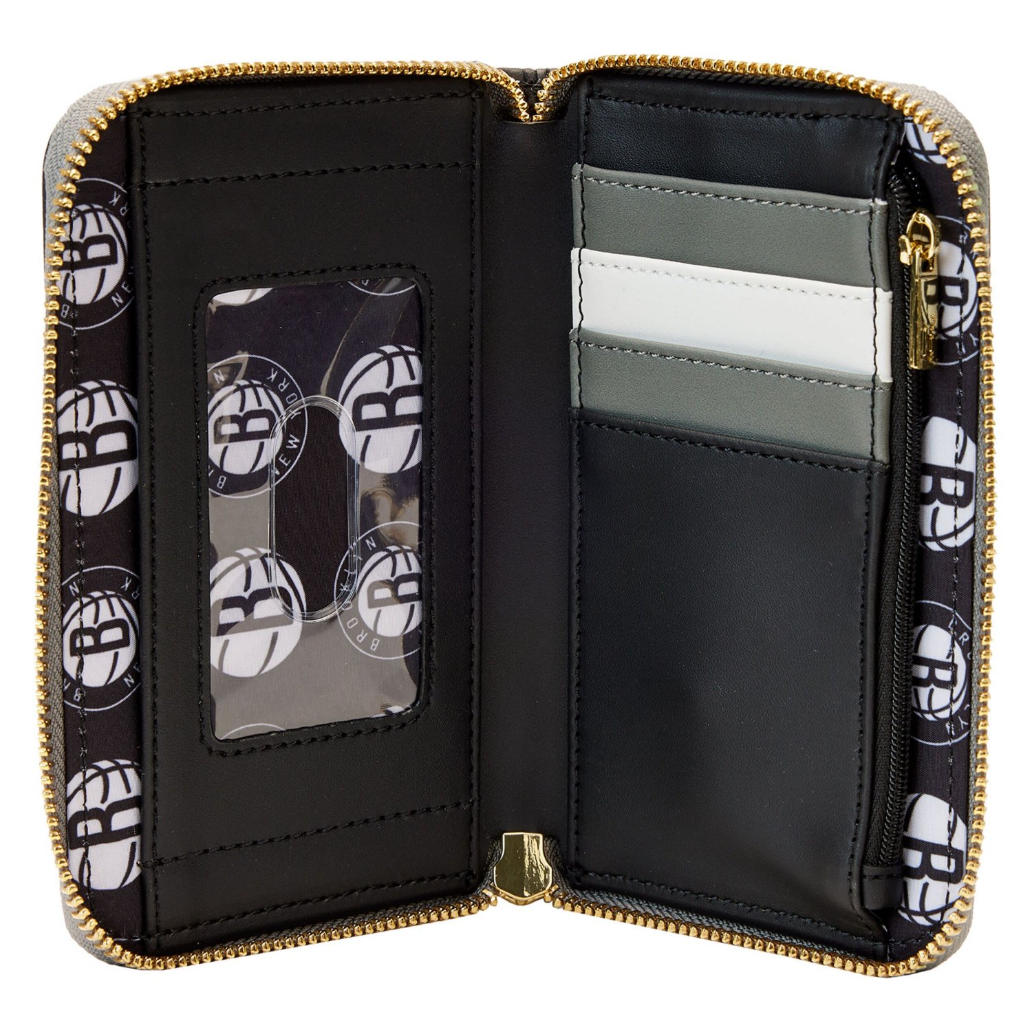 Loungefly Brooklyn Nets Patches Zip-Around Wallet