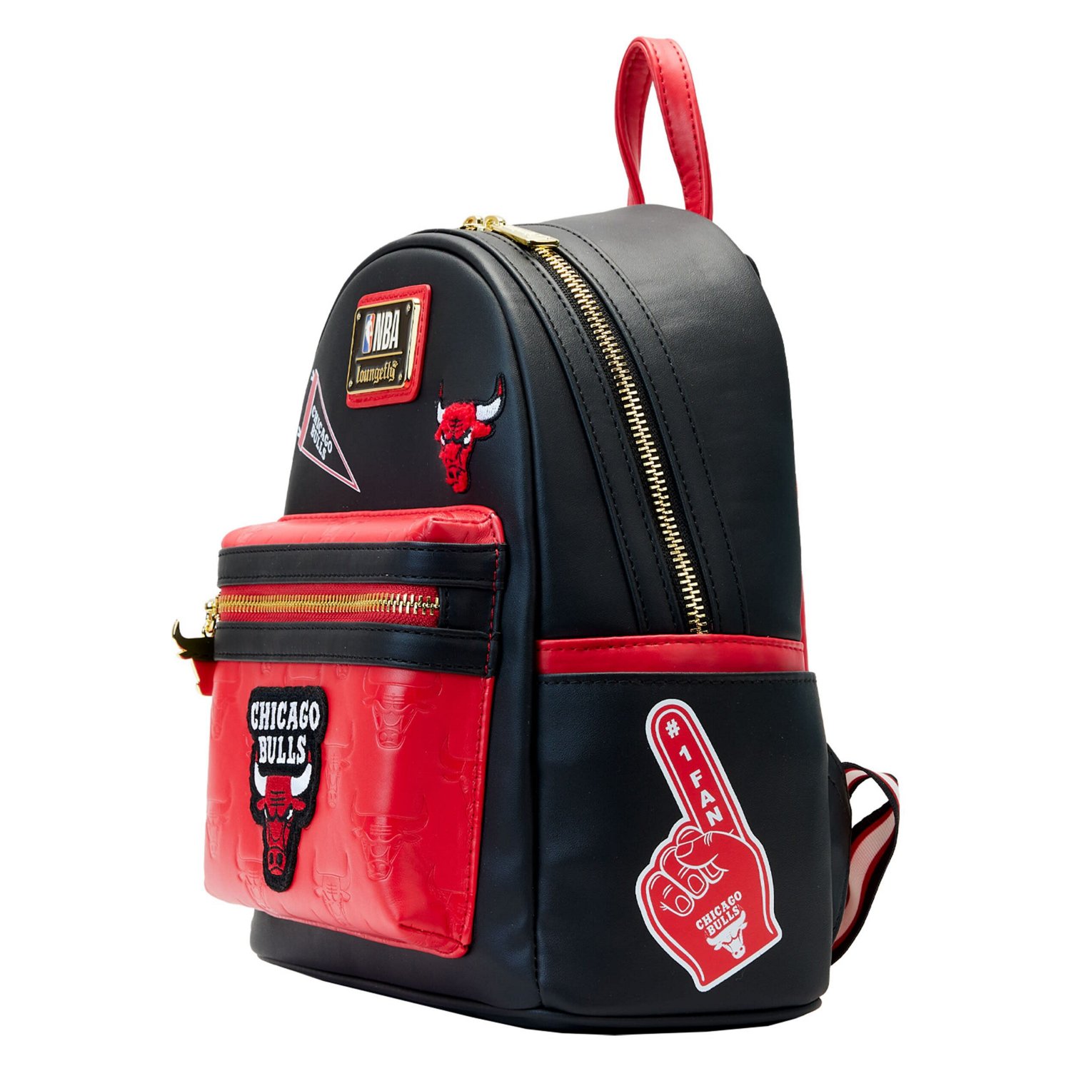 Loungefly Chicago Bulls Patches Mini Backpack                                                                                    - view number 2