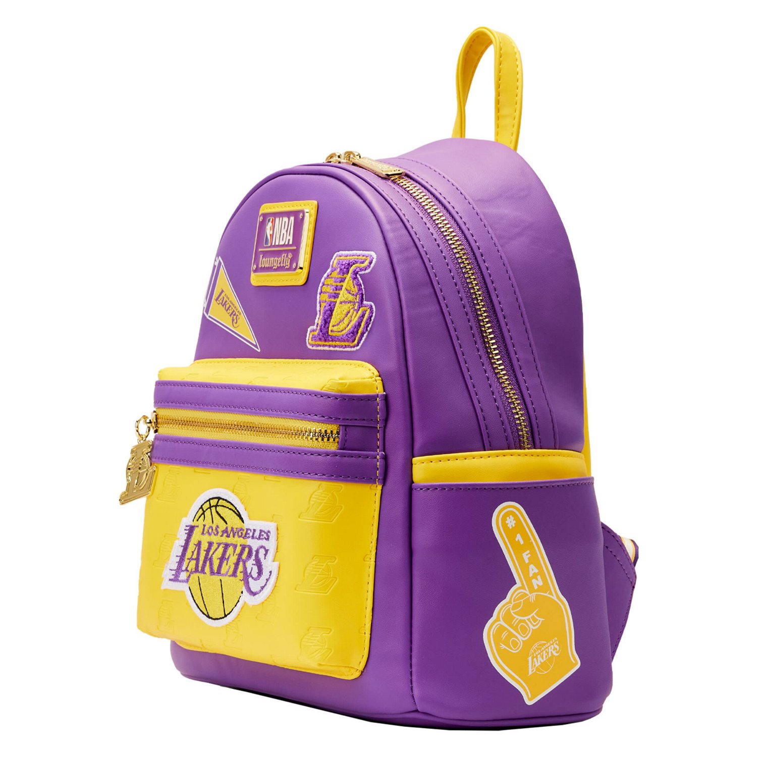 Loungefly Los Angeles Lakers Patches Mini Backpack                                                                               - view number 2