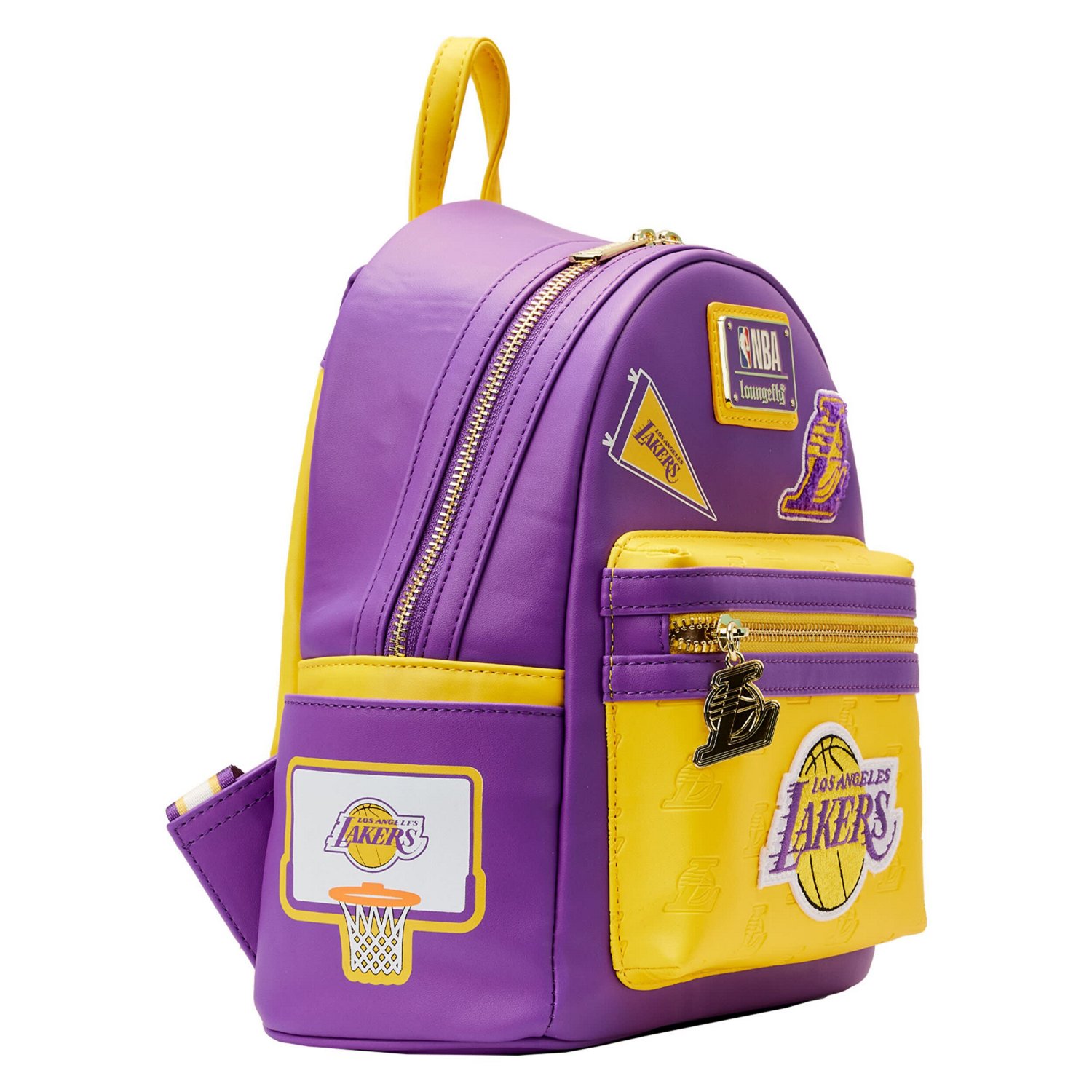 Loungefly Los Angeles Lakers Patches Mini Backpack                                                                               - view number 3