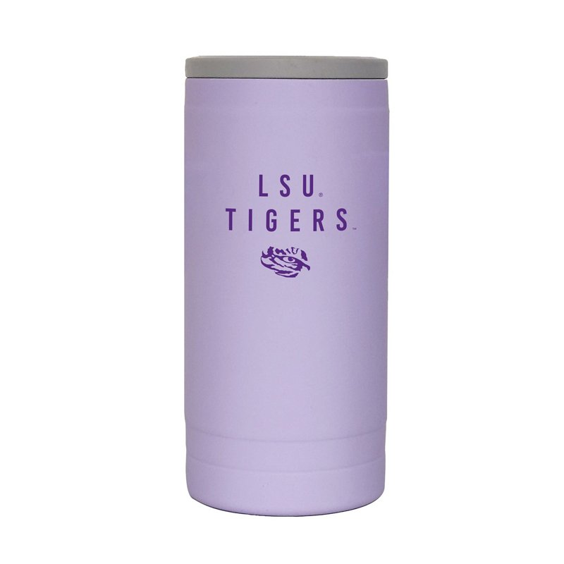 Logo Brands LSU Tigers 12oz Lavender Soft Touch Slim Coolie - NCAA Novelty at Academy Sports