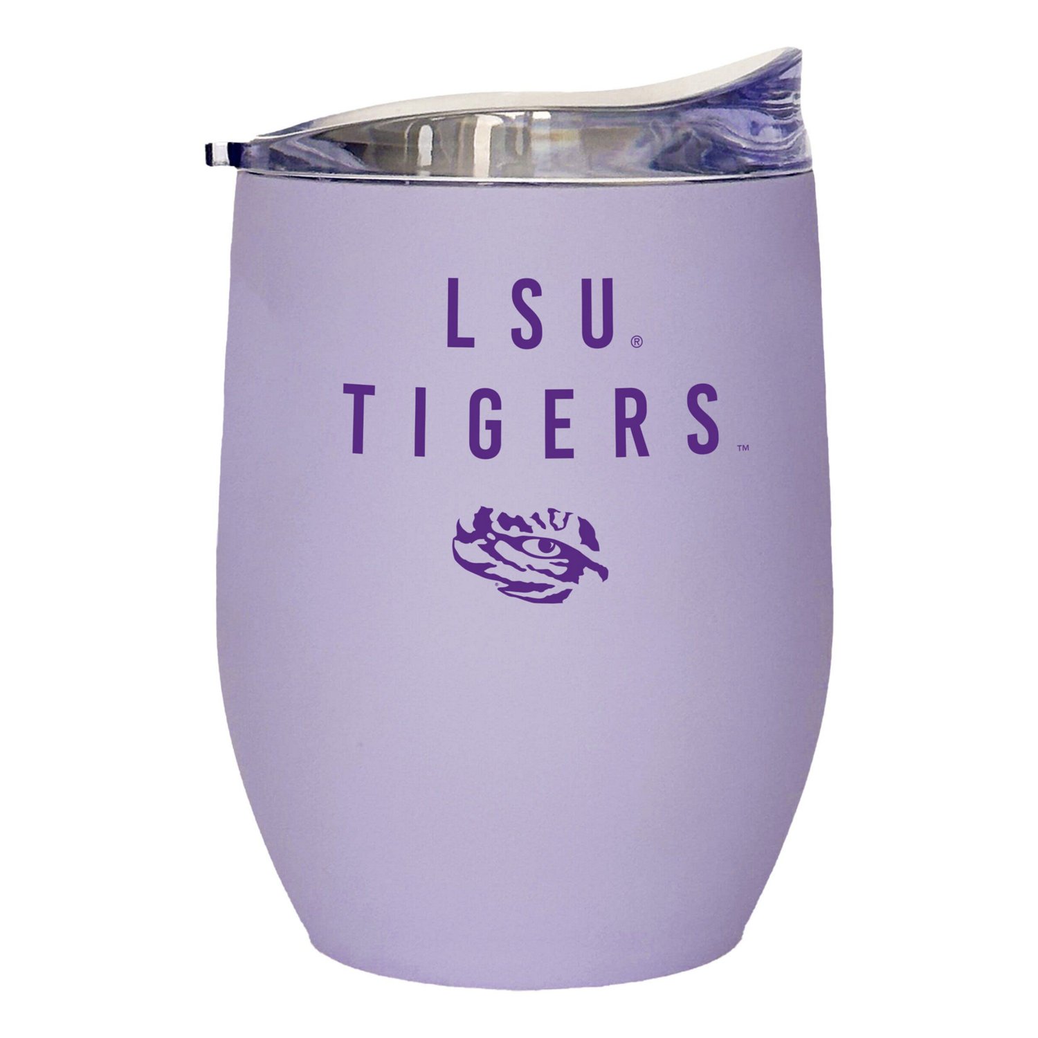 LSU Tigers 16oz Lavender Soft Touch Curved Tumbler