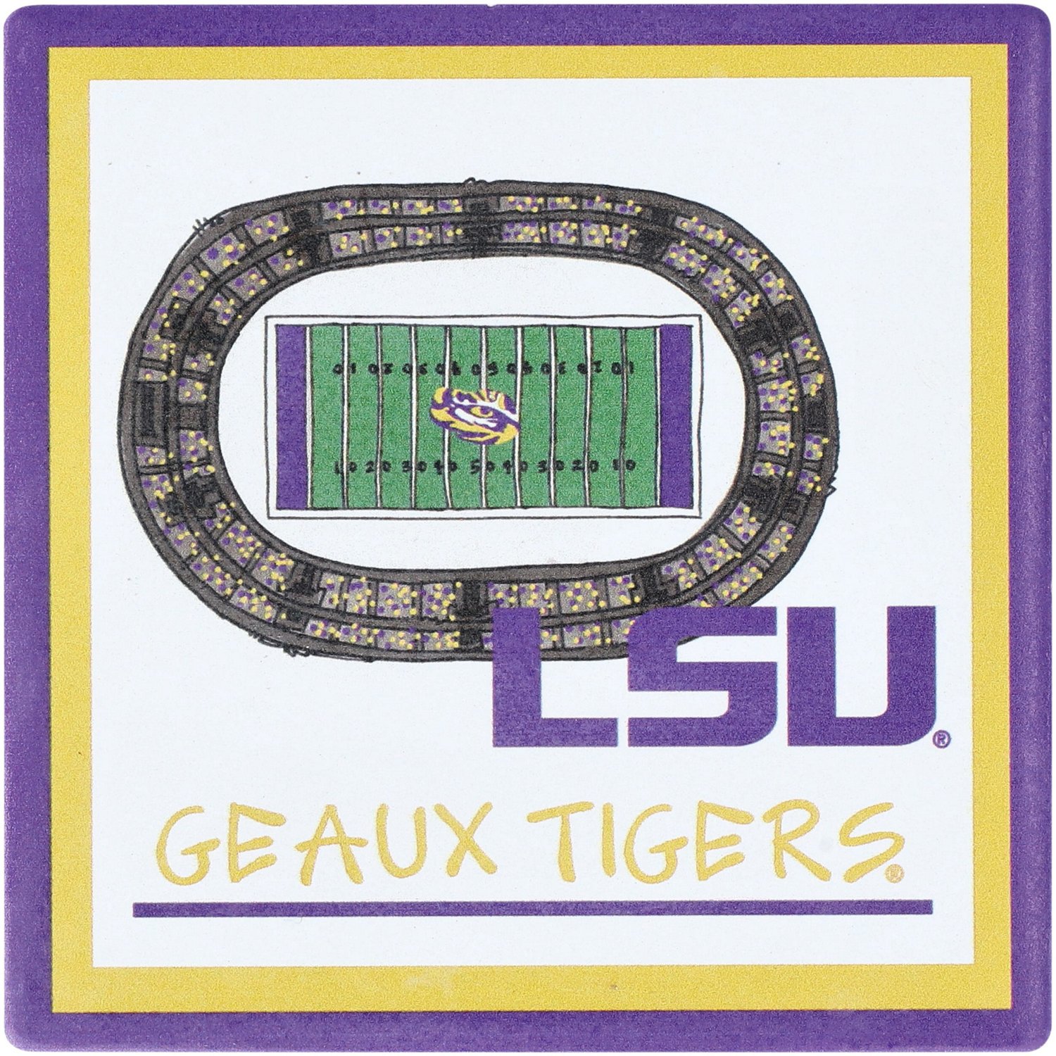 LSU Tigers Four-Pack Coaster Set                                                                                                 - view number 2