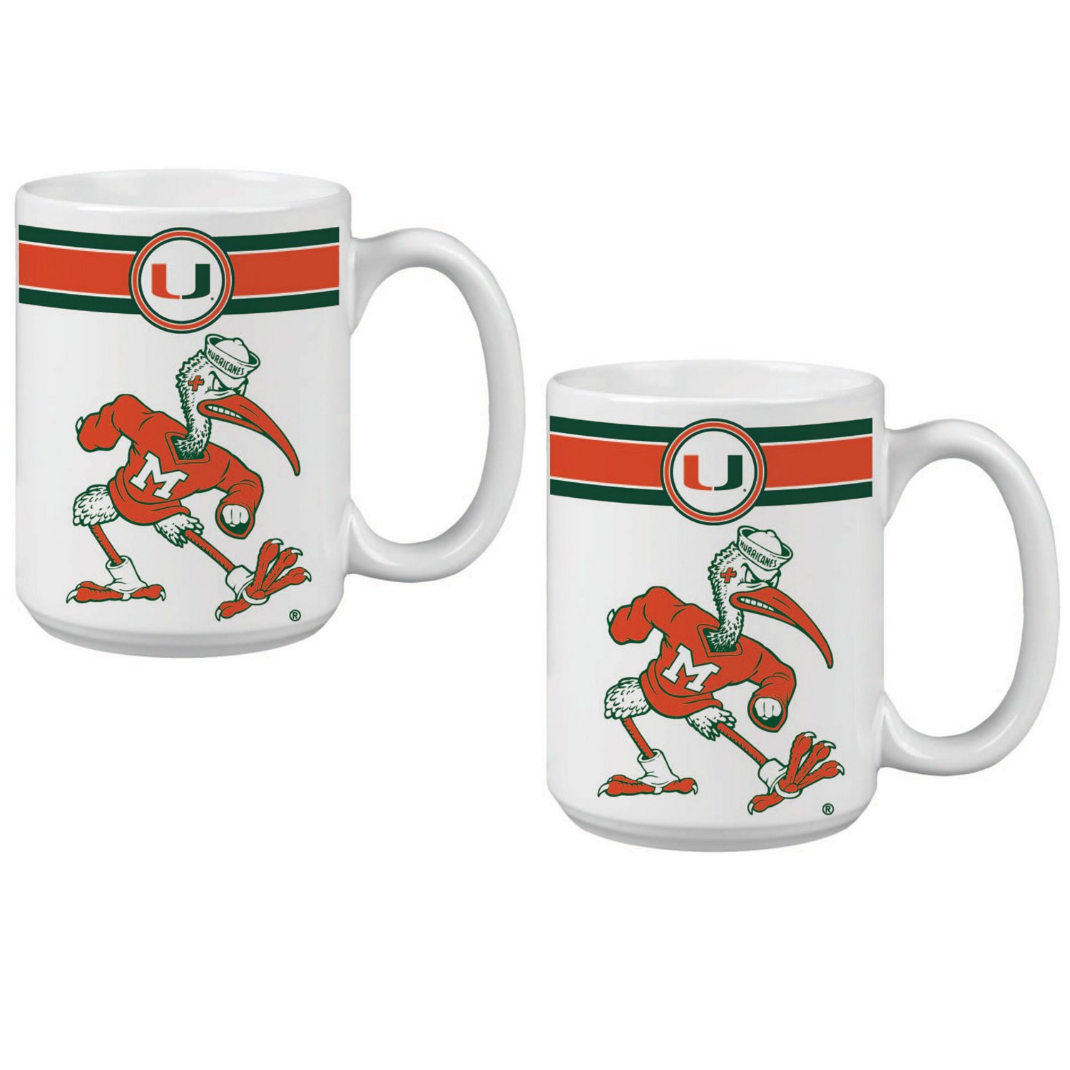 Miami Hurricanes 15oz Classic Coffee Mug Two-Pack - view number 1