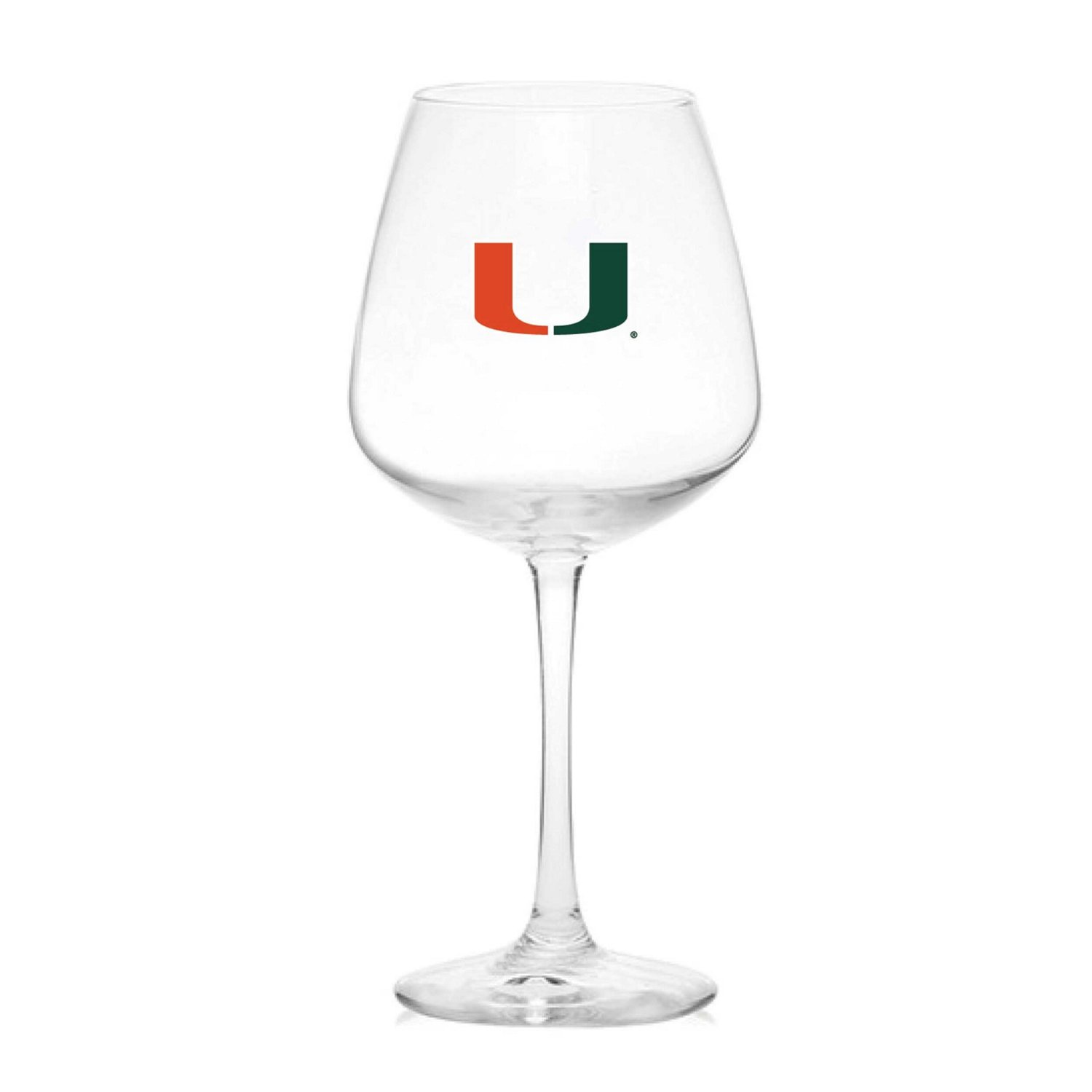 Miami Hurricanes 18oz Stemmed Wine Glass - view number 1