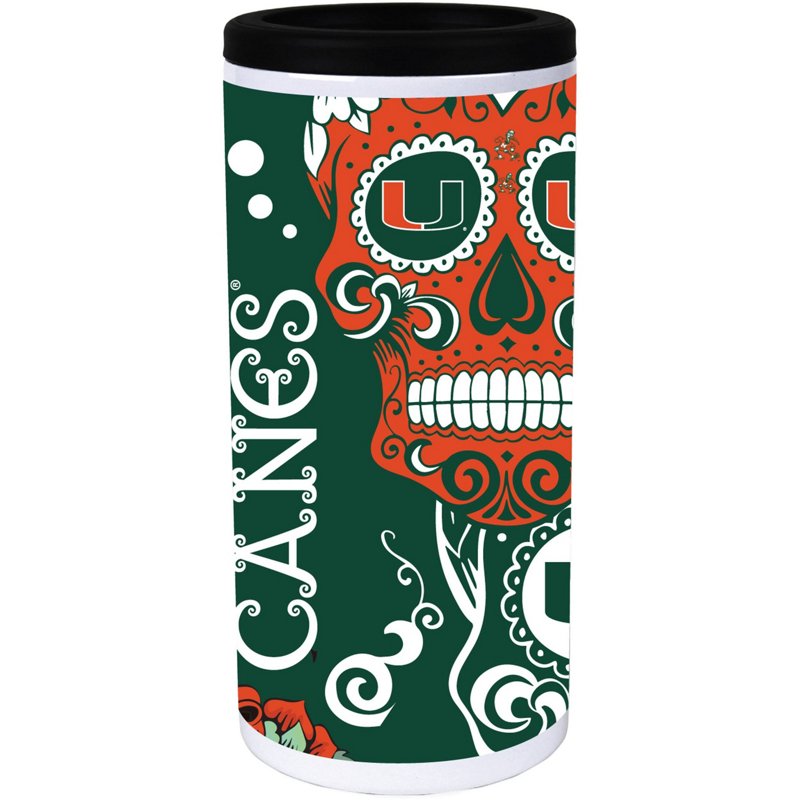 Indigo Falls Miami Hurricanes Dia Stainless Steel 12oz Slim Can Cooler White - NCAA Novelty at Academy Sports