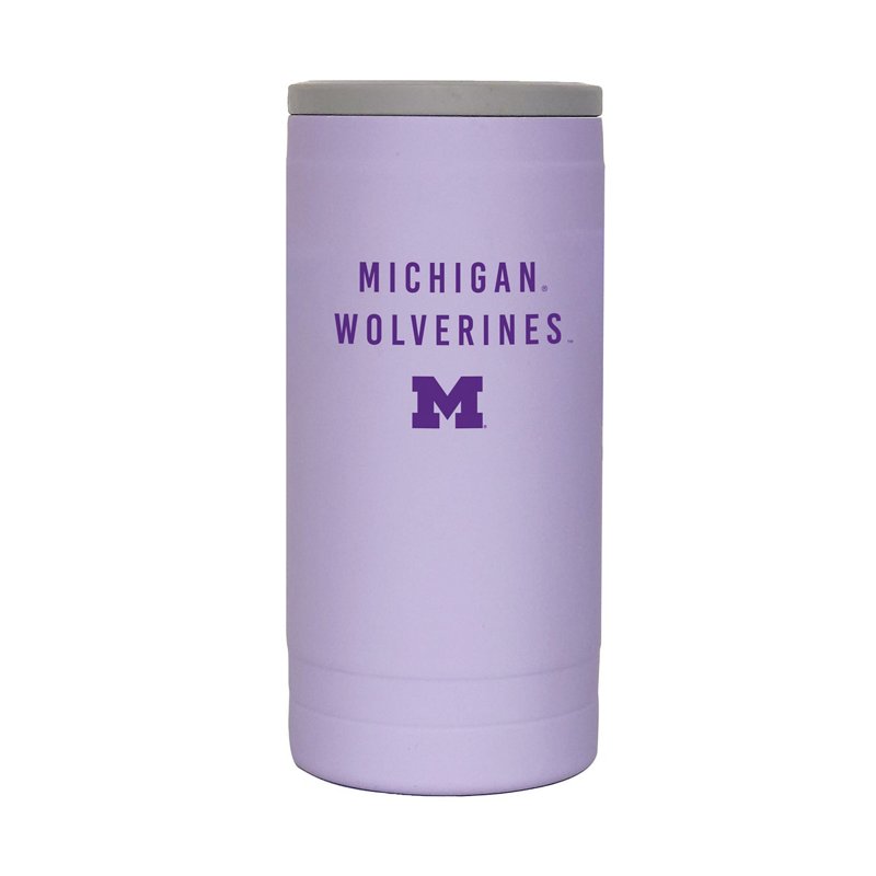 Logo Brands Michigan Wolverines 12oz Lavender Soft Touch Slim Coolie - NCAA Novelty at Academy Sports