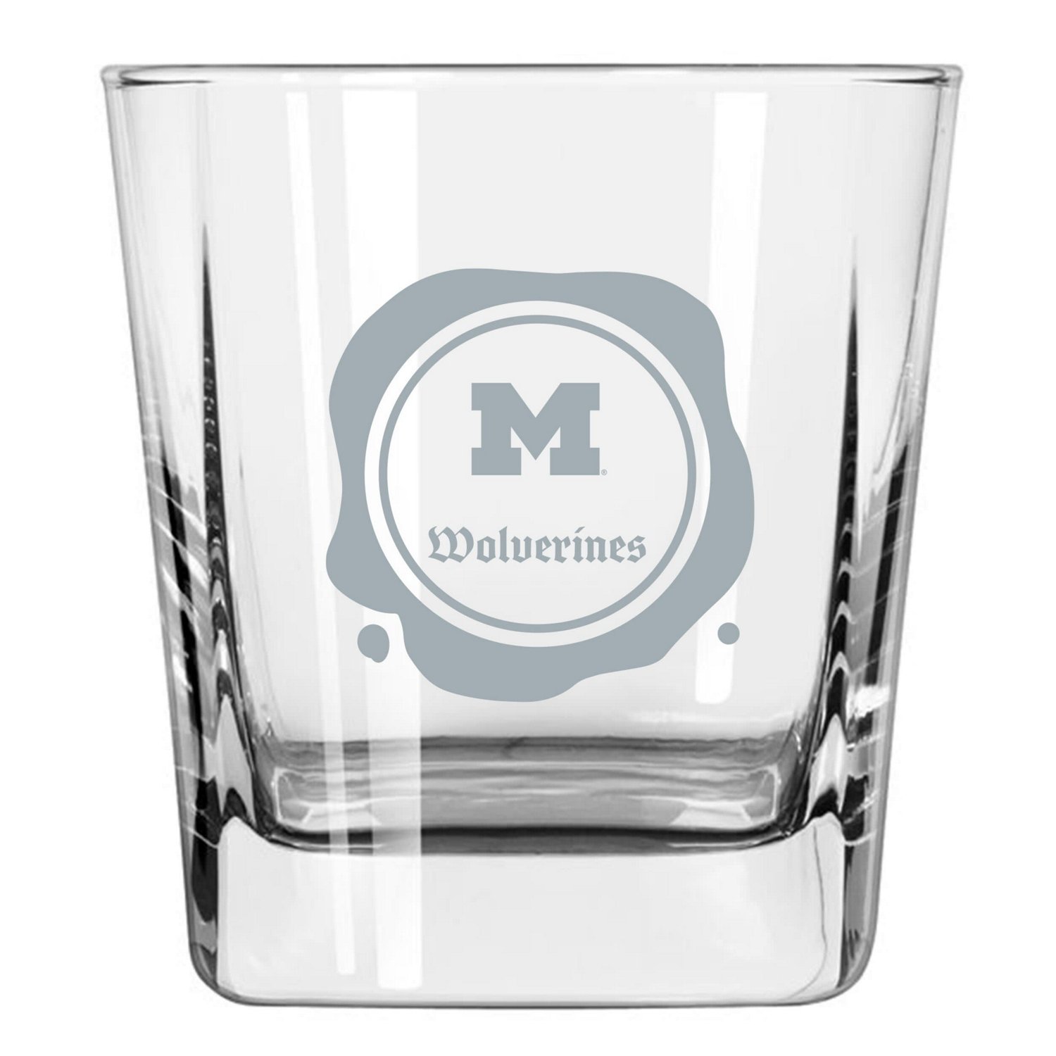 Michigan Wolverines 14oz Frost Stamp Old Fashioned Glass                                                                         - view number 1