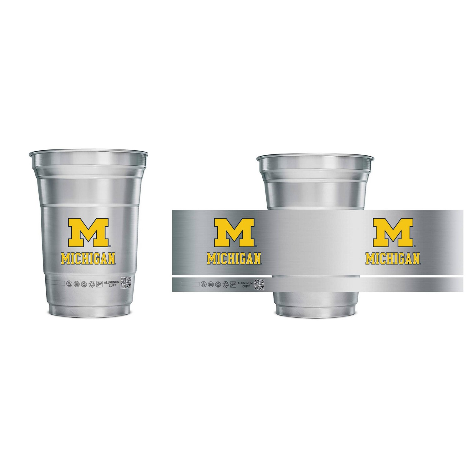 Michigan Wolverines 15-Pack 16oz Ball Aluminum Cup Set - view number 2
