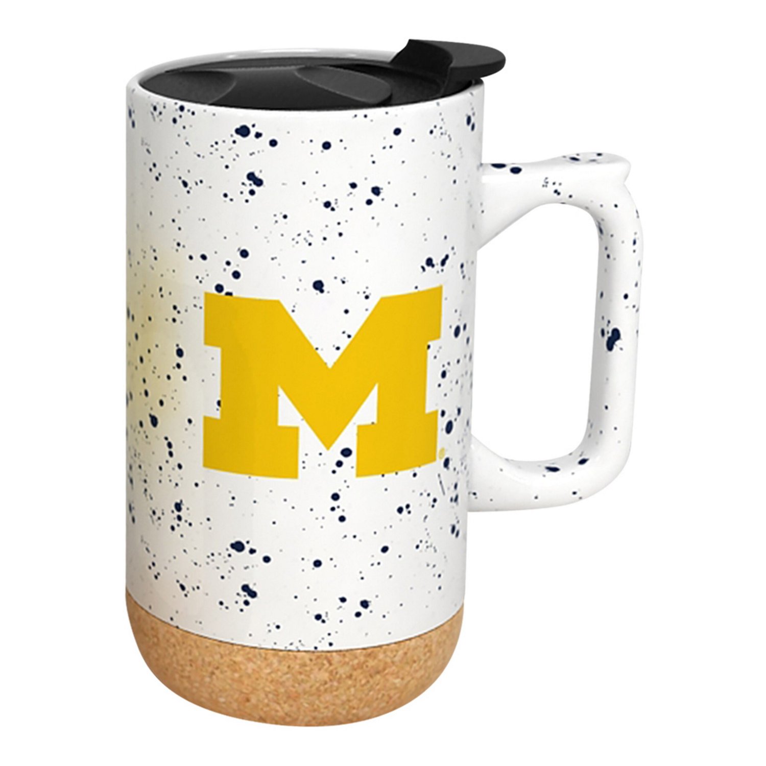 Michigan Wolverines 18oz Speckle Cork Mug