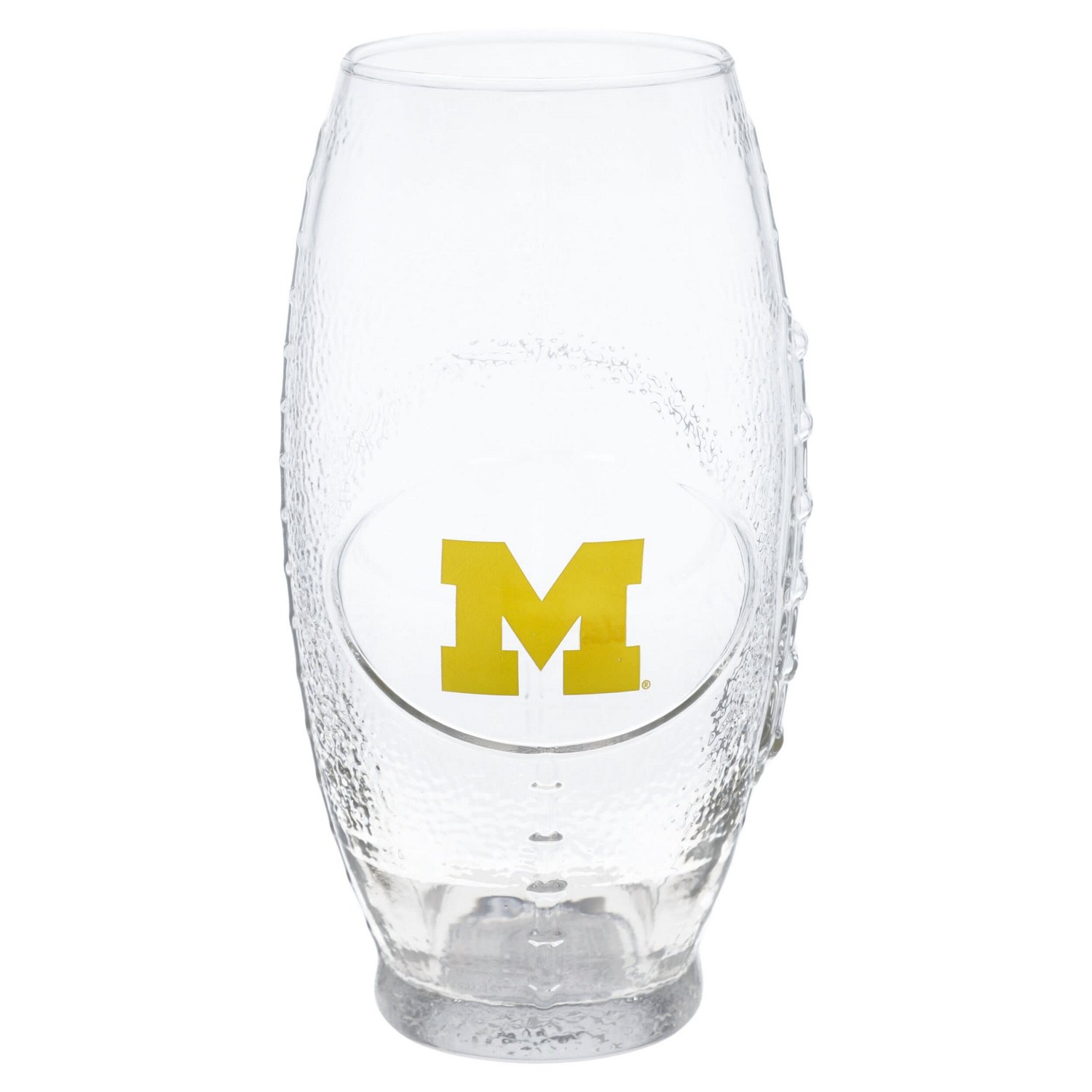 Michigan Wolverines 23oz Football Glass