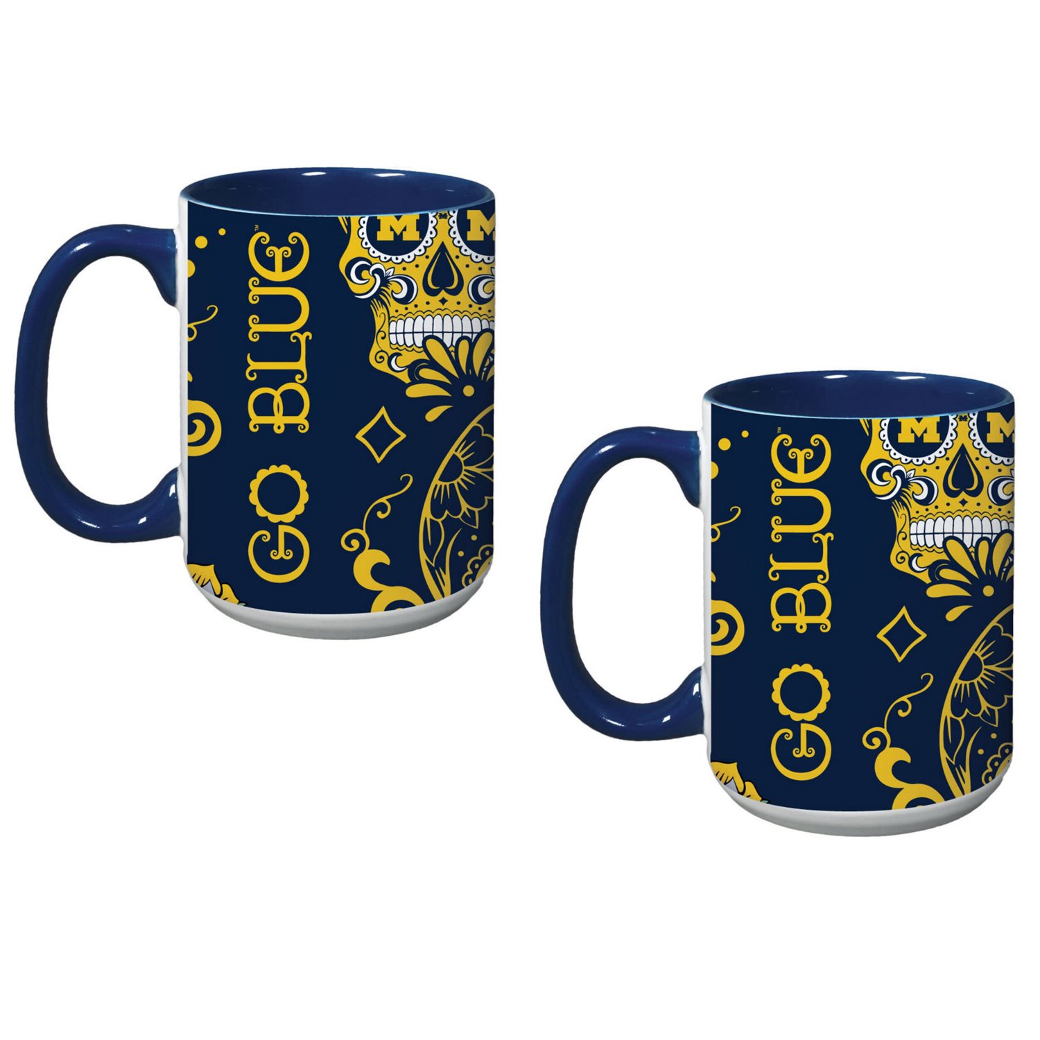 Michigan Wolverines Two-Pack Dia De Los Muertos Mug Set - view number 2