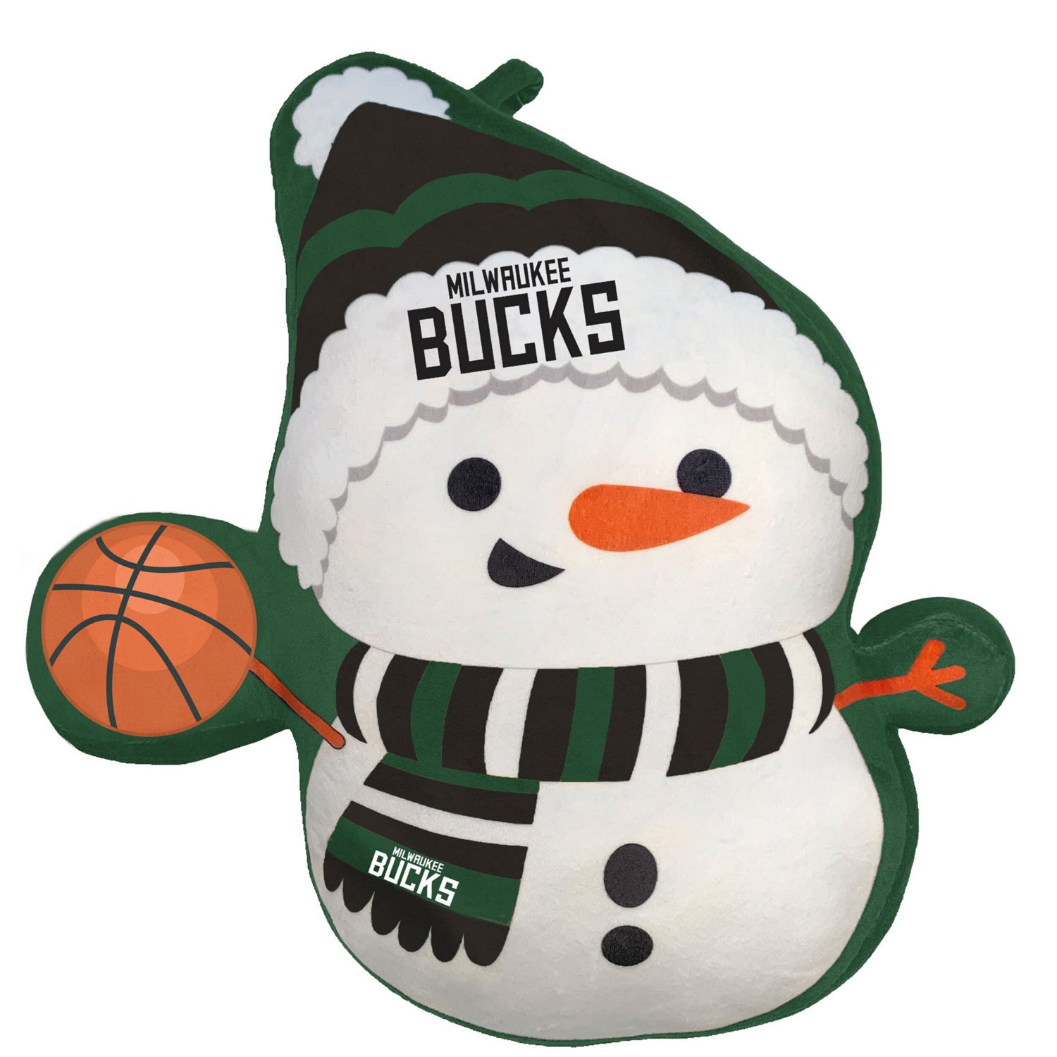 Milwaukee Bucks Holiday Snowman Plushlete Pillow